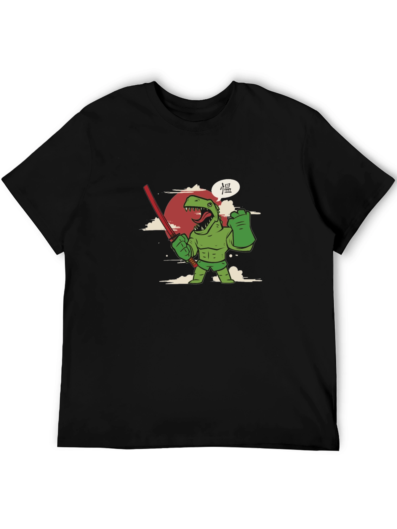 Dino Warrior Graphic Tee - Black