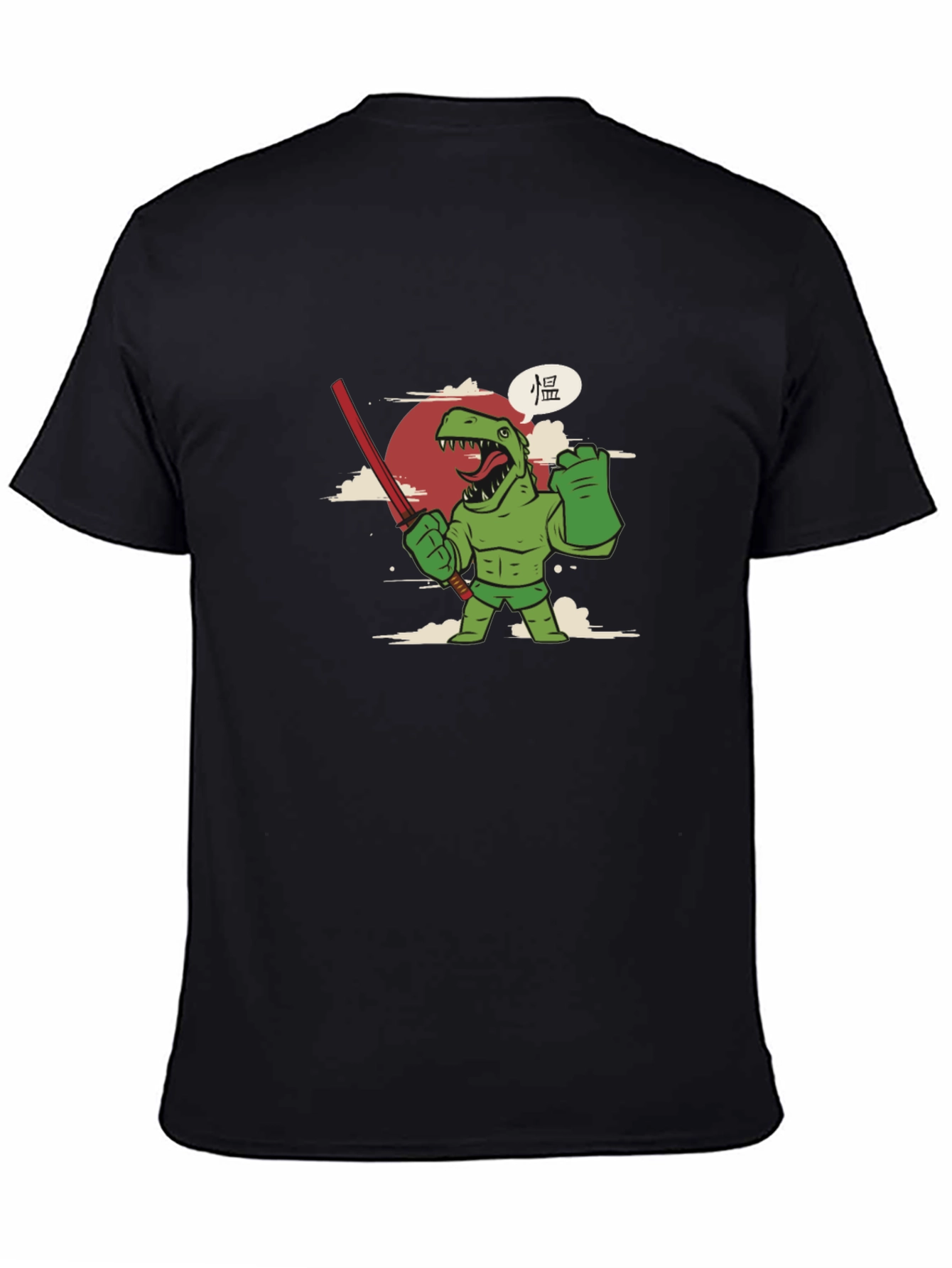 Dino Warrior Graphic Tee - Black