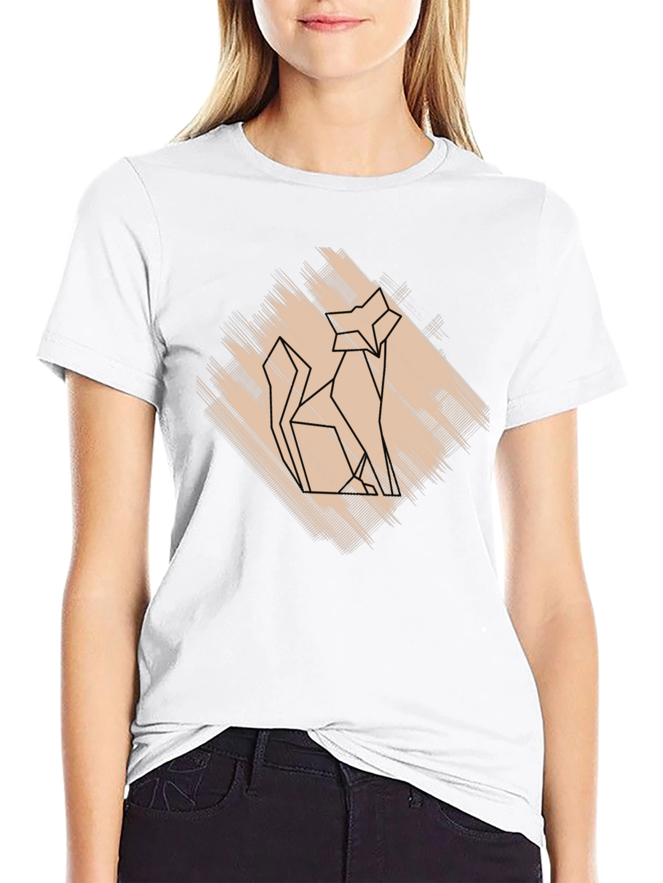 Geometric Fox Graphic Tee