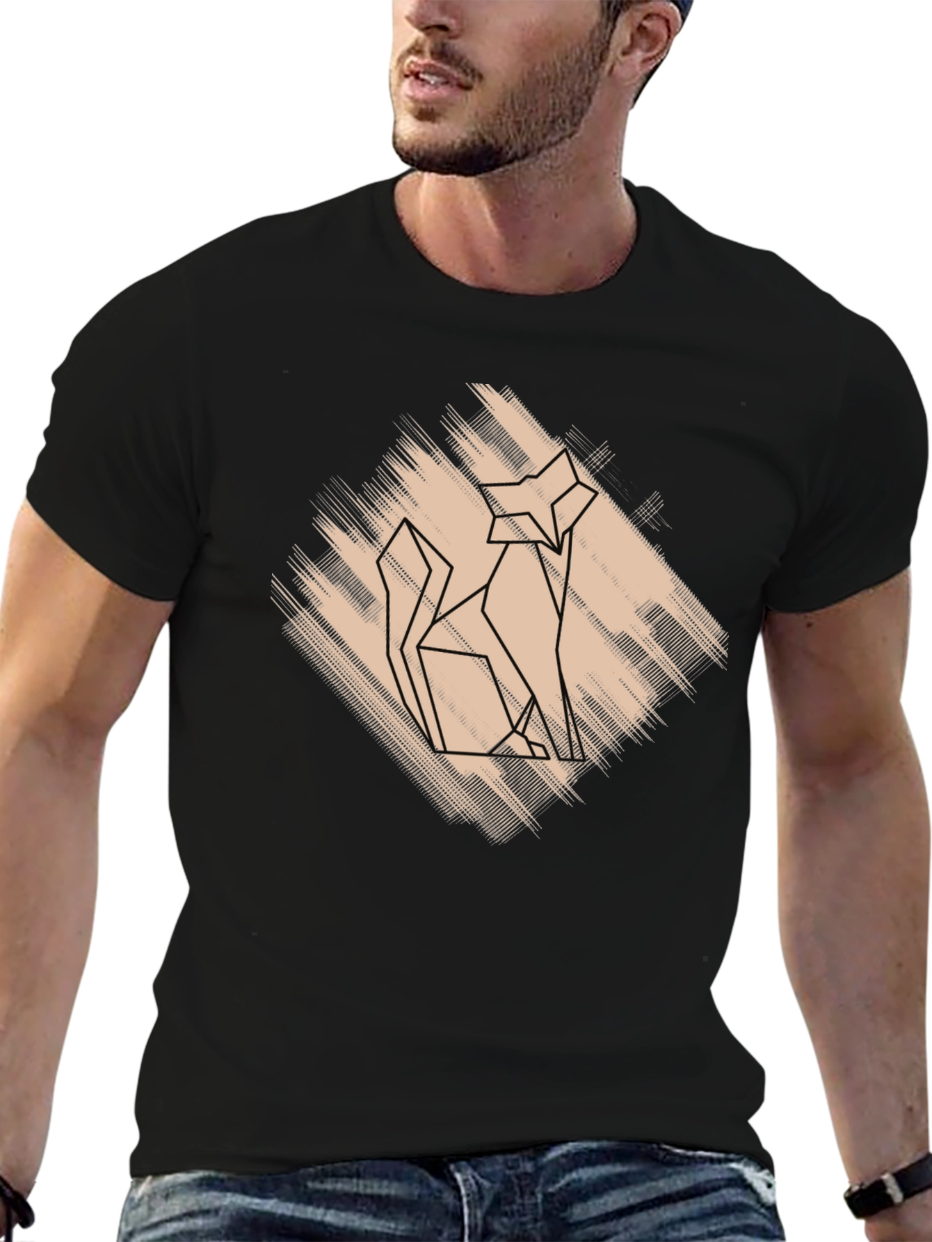 Geometric Fox Graphic Tee