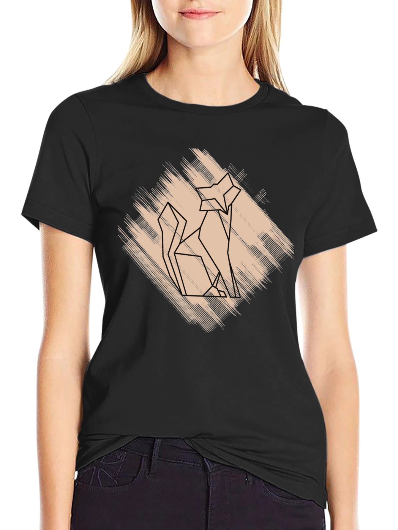 Geometric Fox Graphic Tee