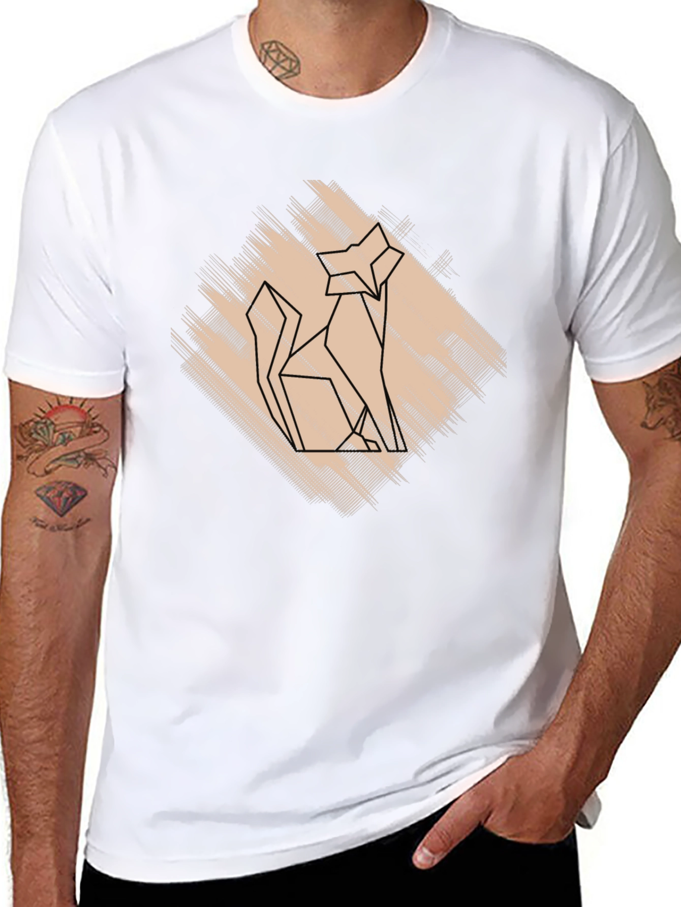 Geometric Fox Graphic Tee