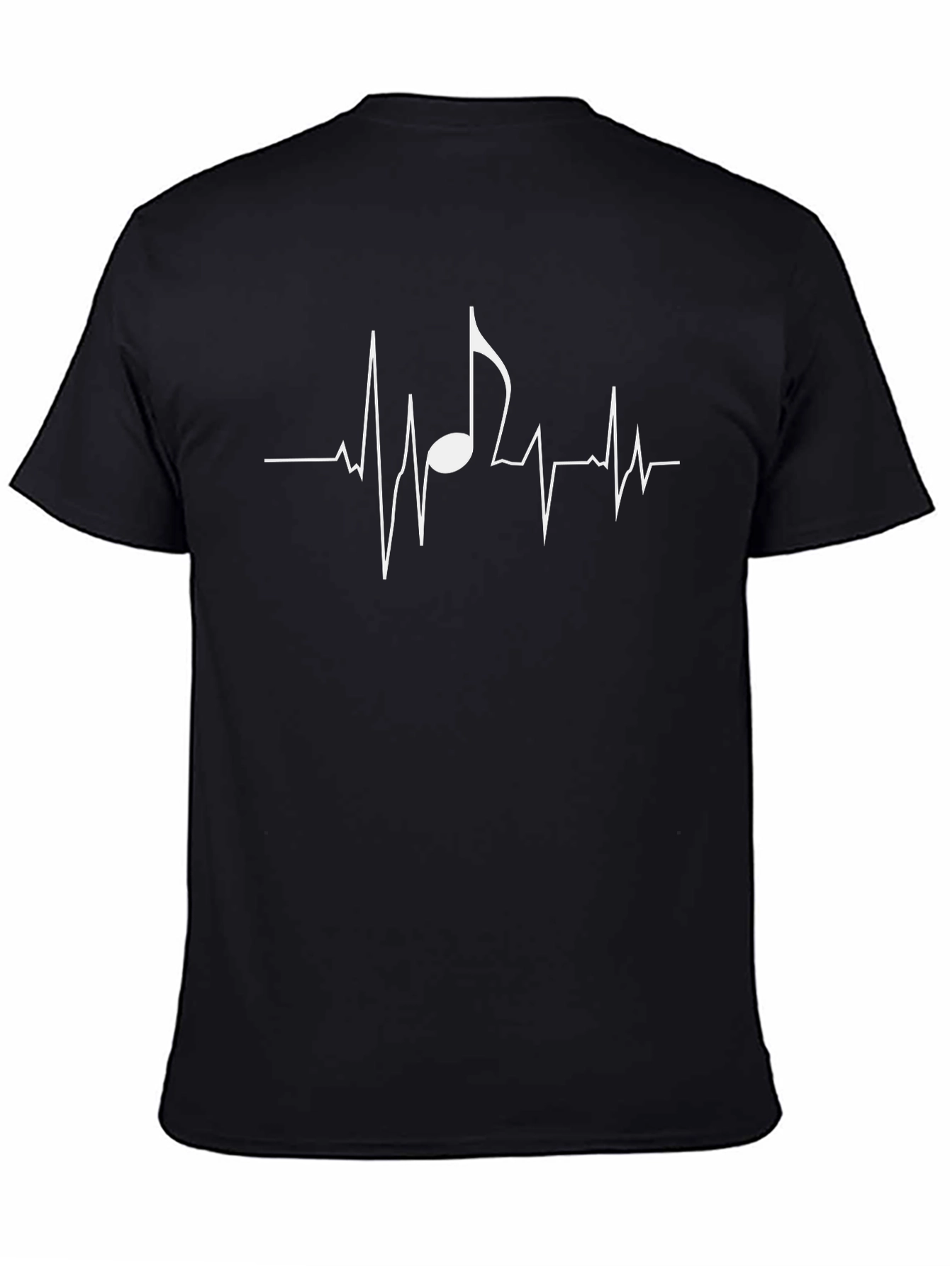 Music Heartbeat T-Shirt - Black