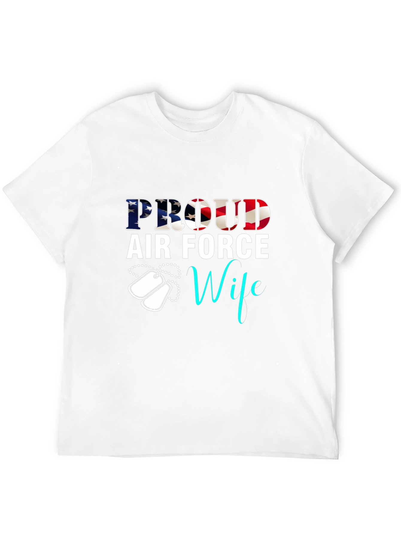 Proud Air Force Wife Black T-Shirt