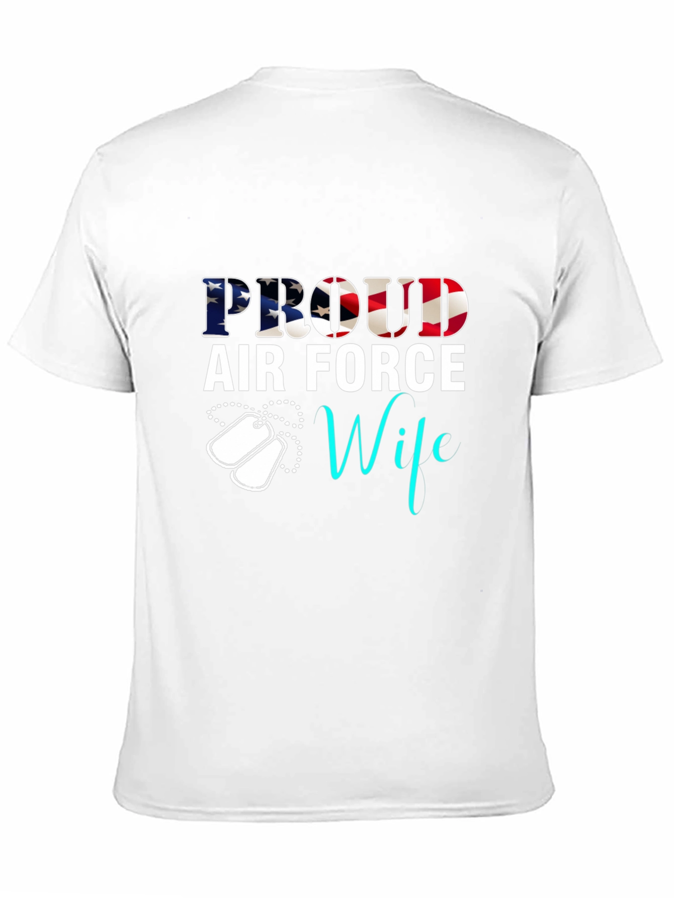 Proud Air Force Wife Black T-Shirt