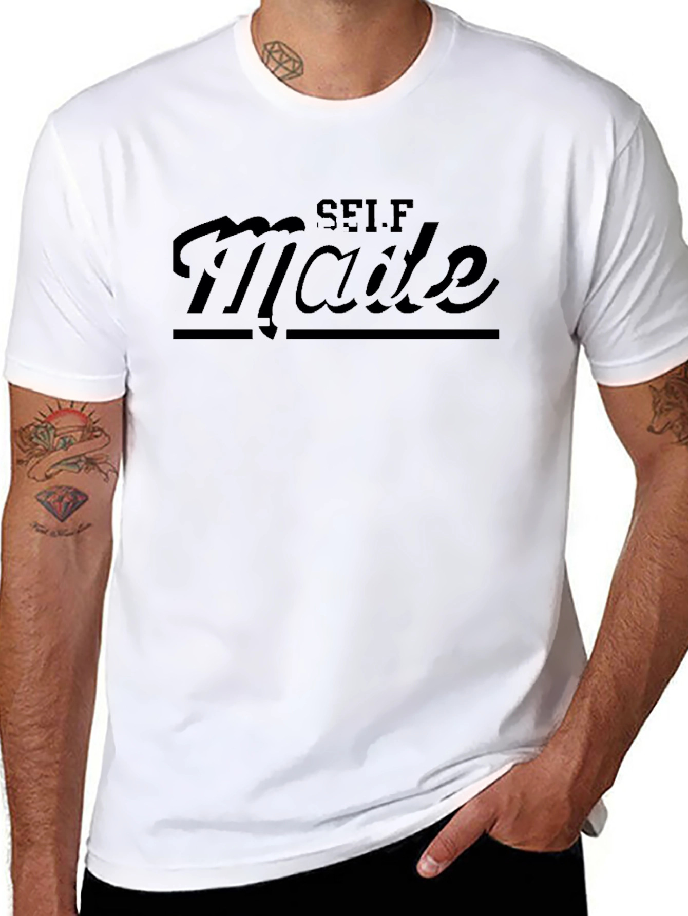 Self Made Black T-Shirt - Stylish Casual Wear