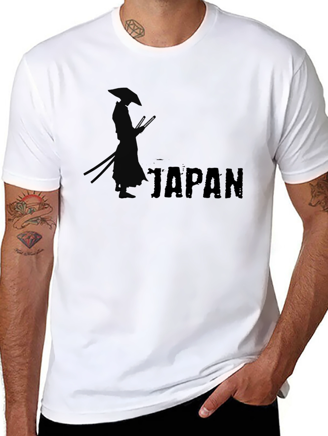 Samurai Japan T-Shirt - Black Cotton Tee