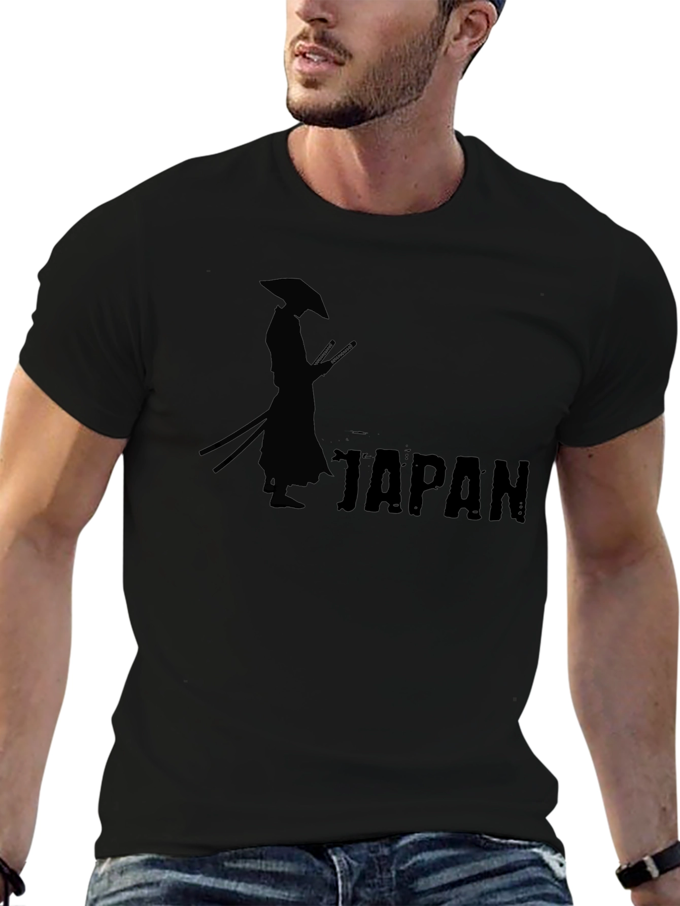 Samurai Japan T-Shirt - Black Cotton Tee