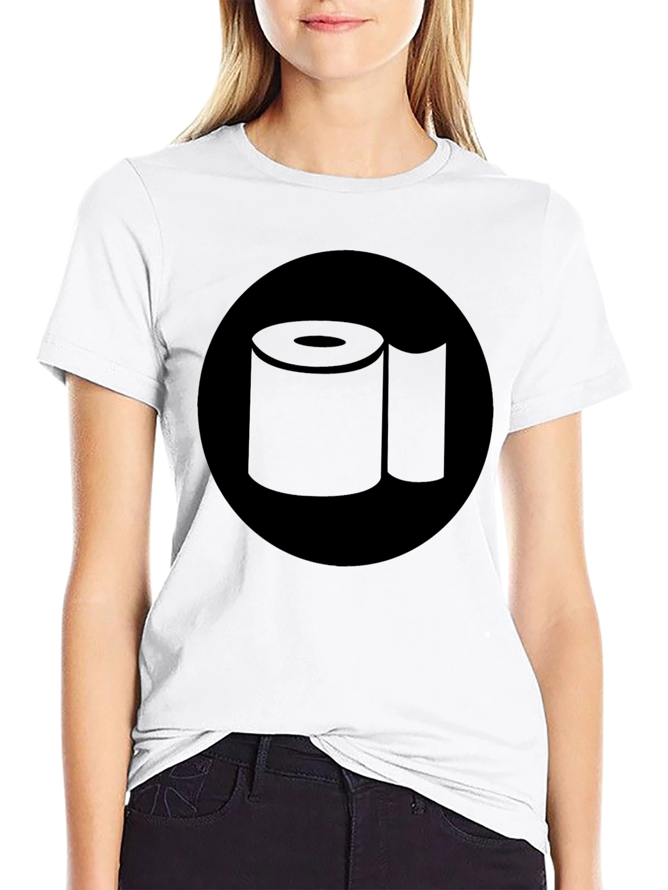 Toilet Paper Graphic Tee - Black