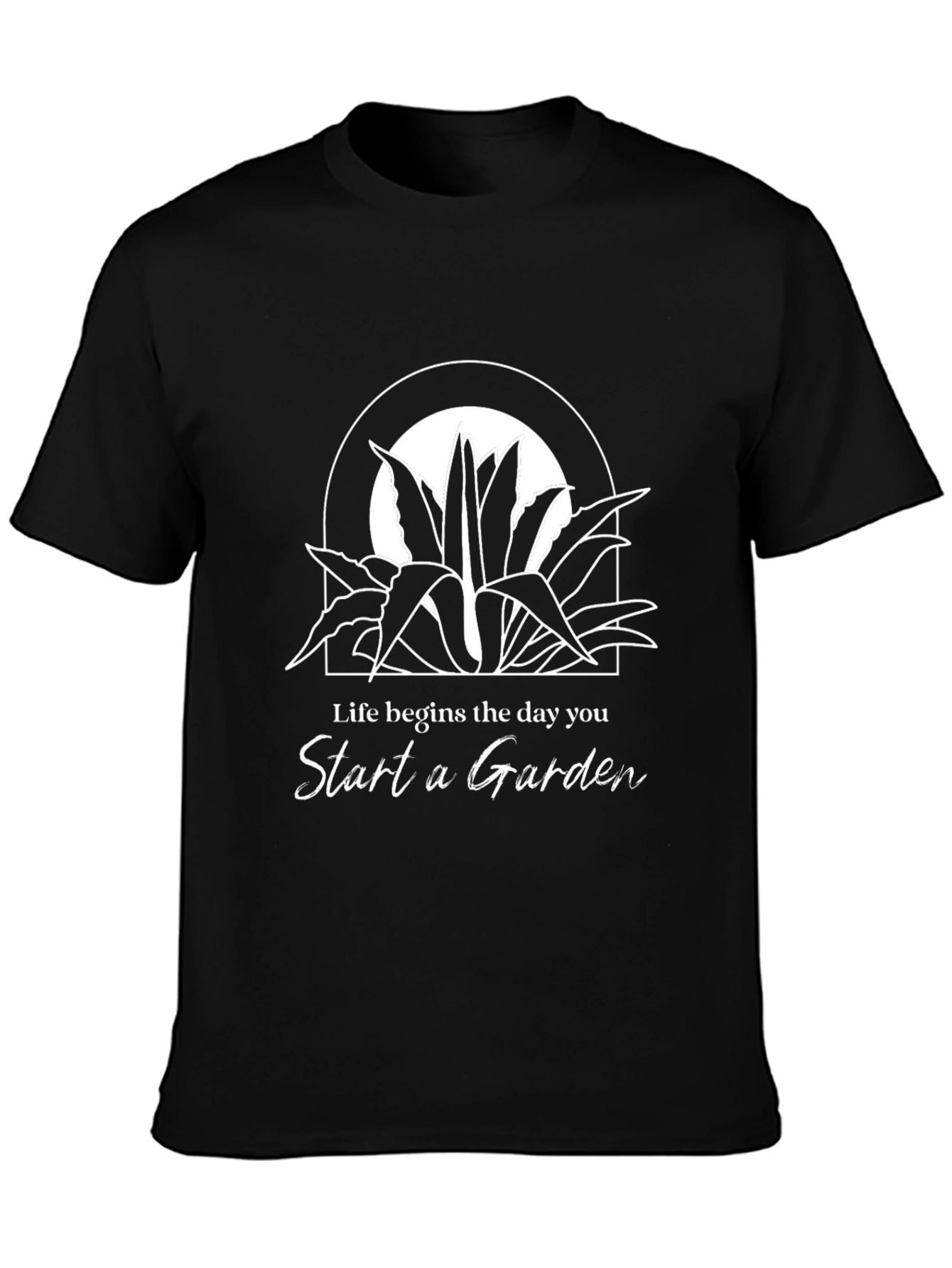 Life Begins in the Garden T-Shirt - Black