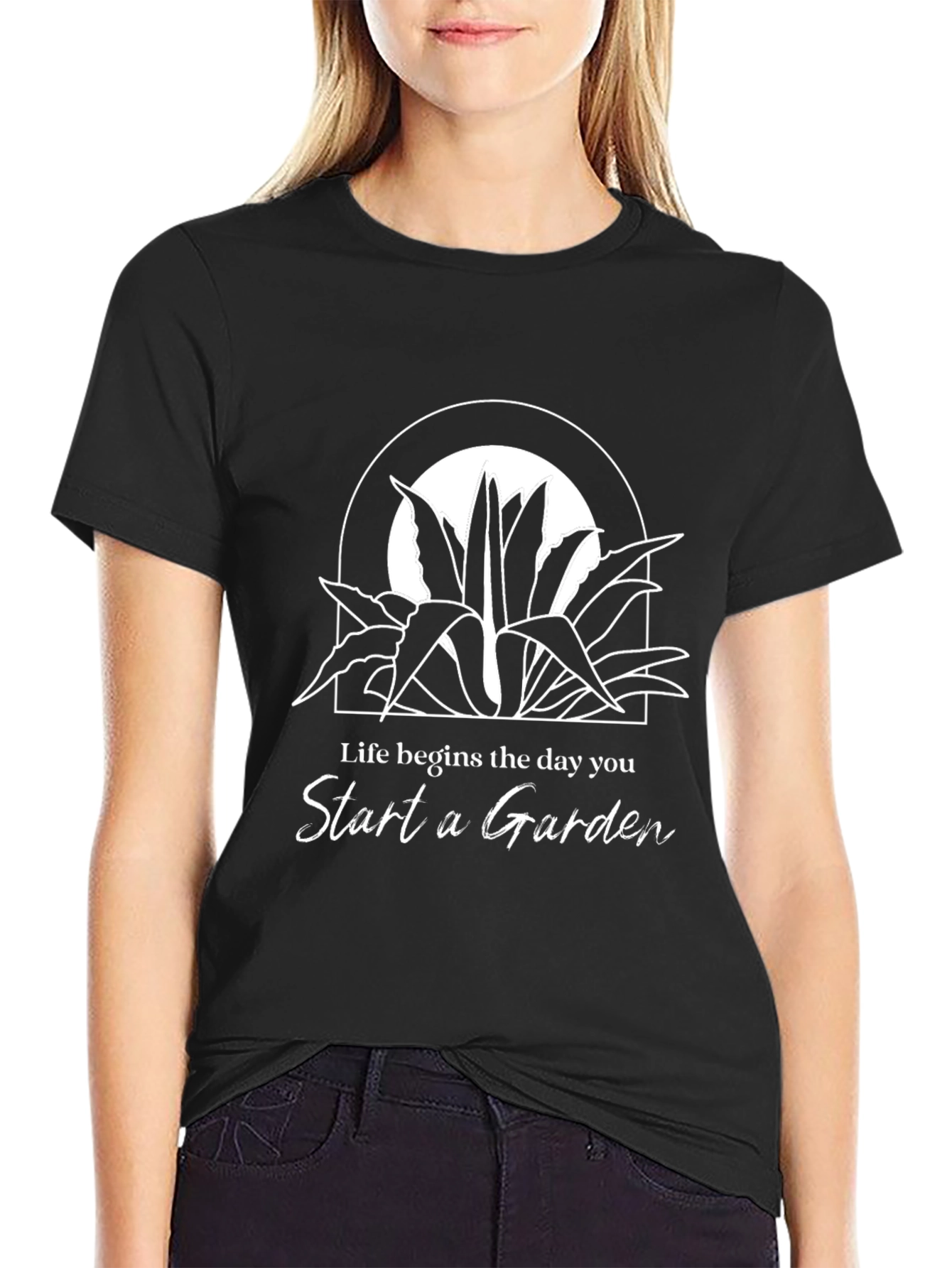 Life Begins in the Garden T-Shirt - Black