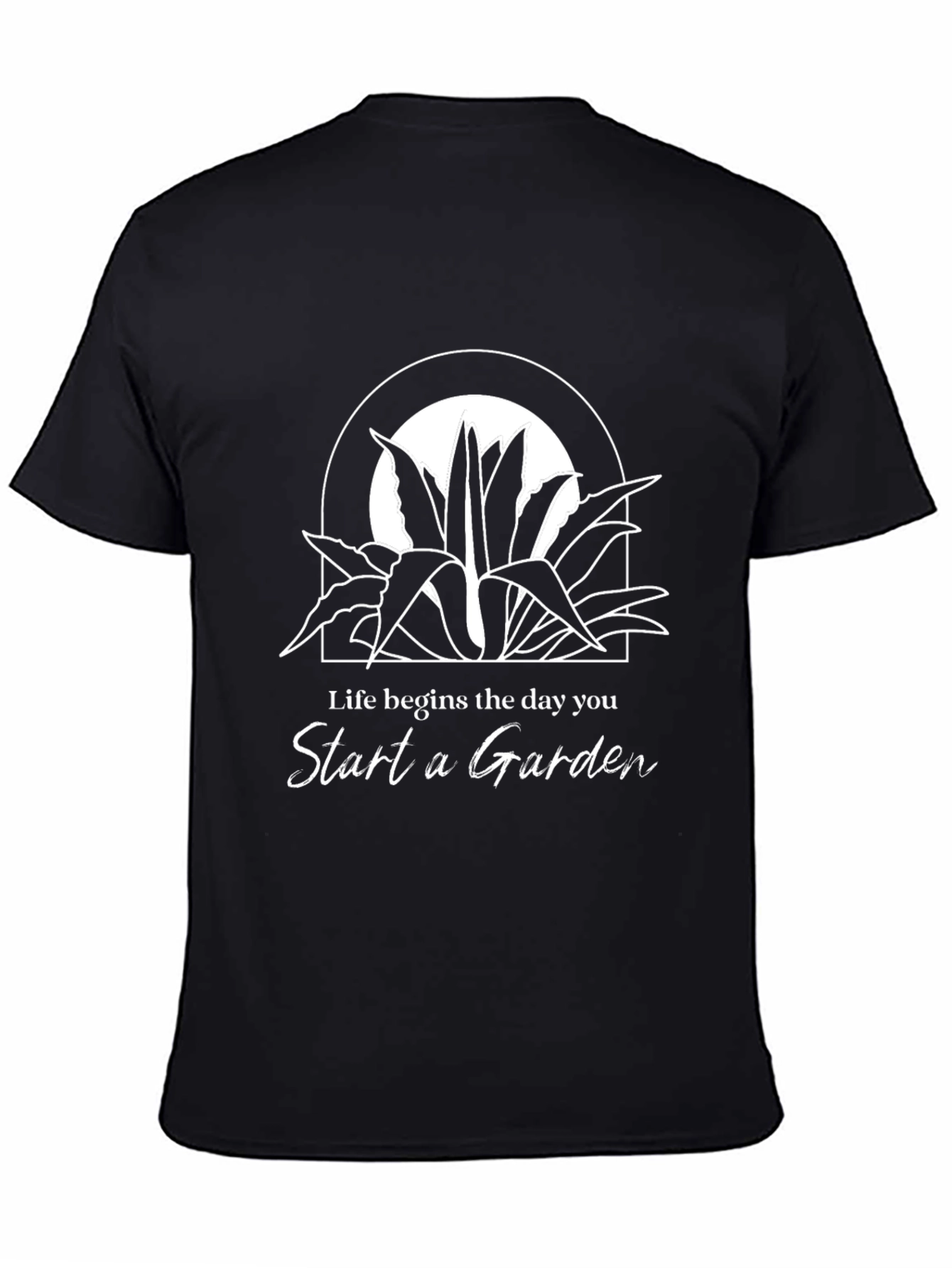 Life Begins in the Garden T-Shirt - Black