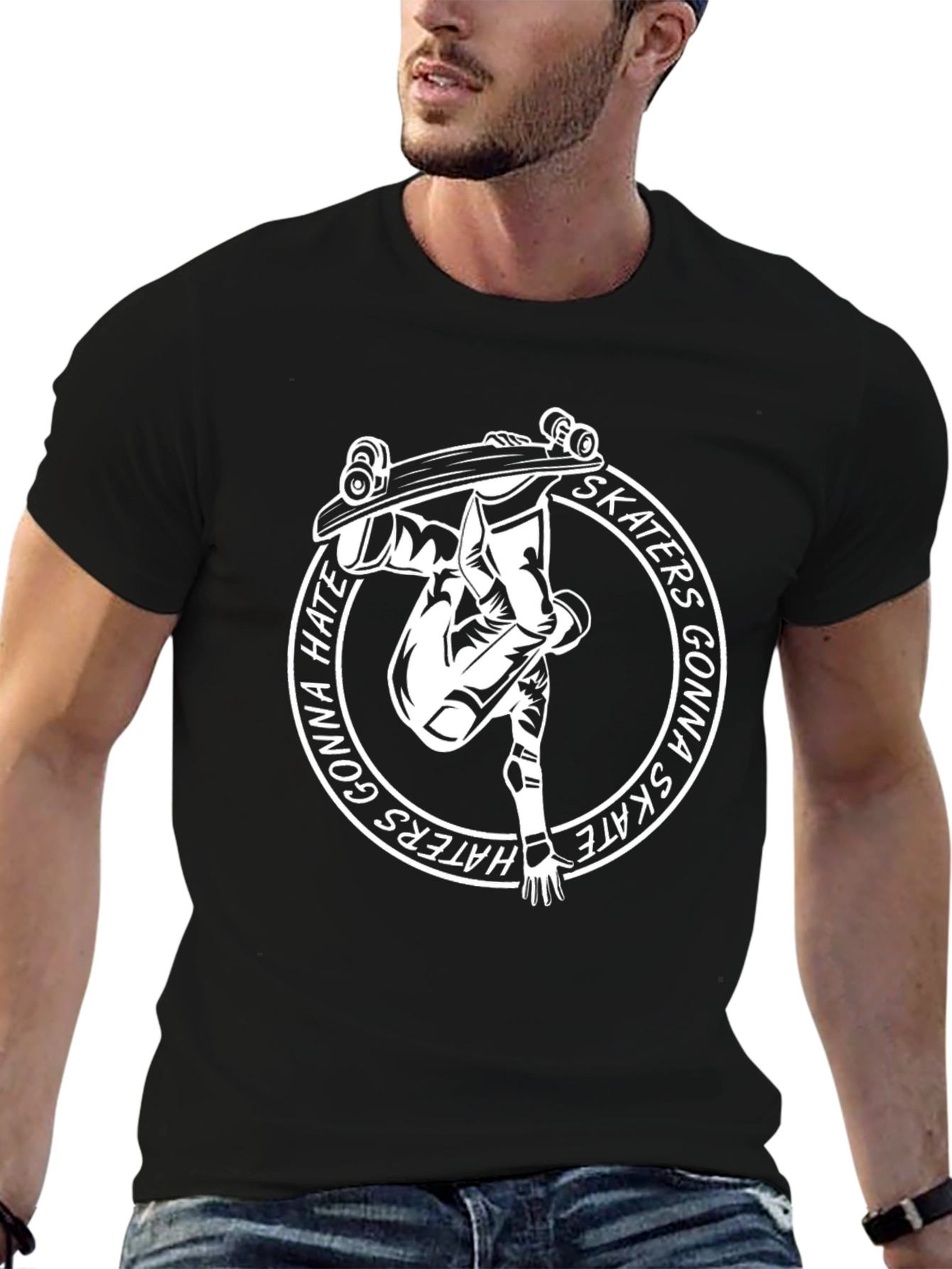 Skaters Gonna Skate T-Shirt - Black Graphic Tee