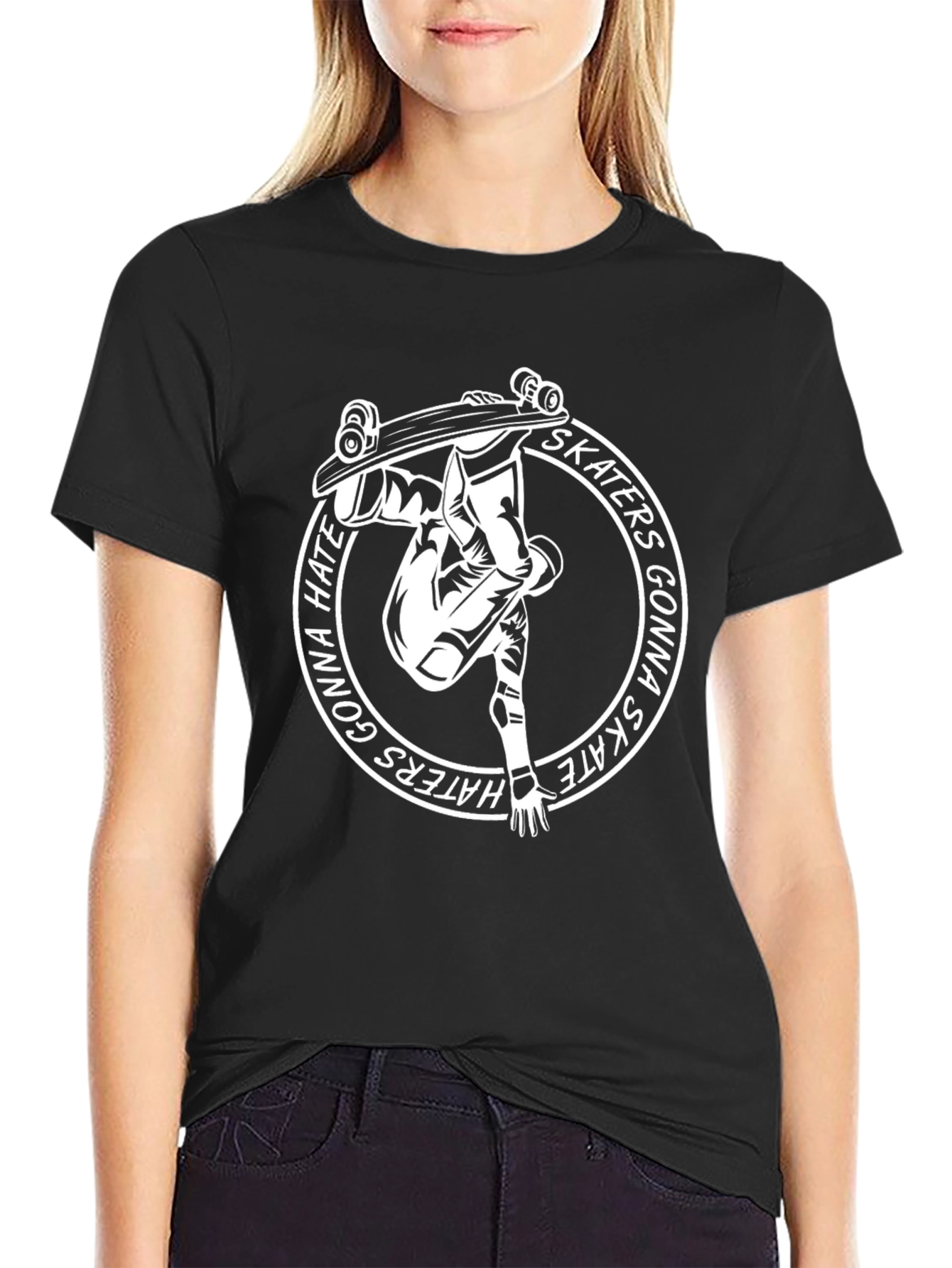 Skaters Gonna Skate T-Shirt - Black Graphic Tee
