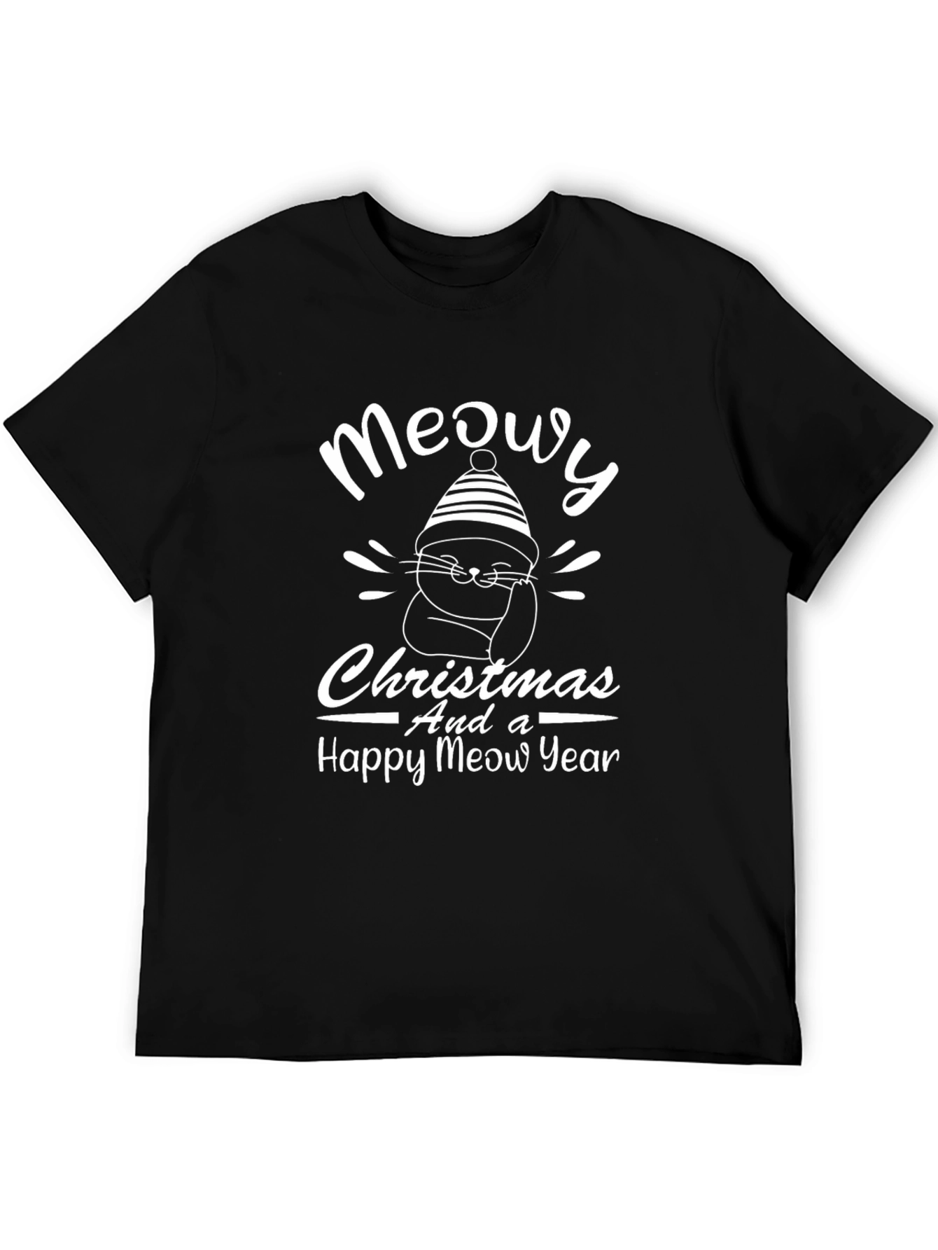 Meowy Christmas Graphic T-Shirt