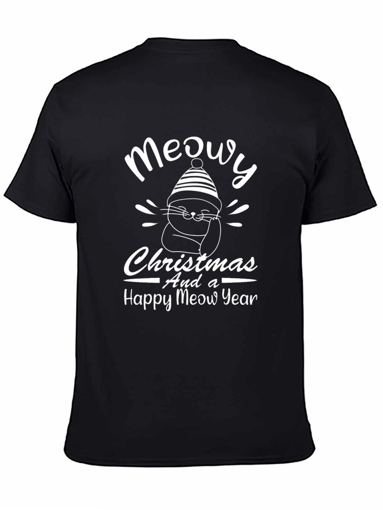 Meowy Christmas Graphic T-Shirt
