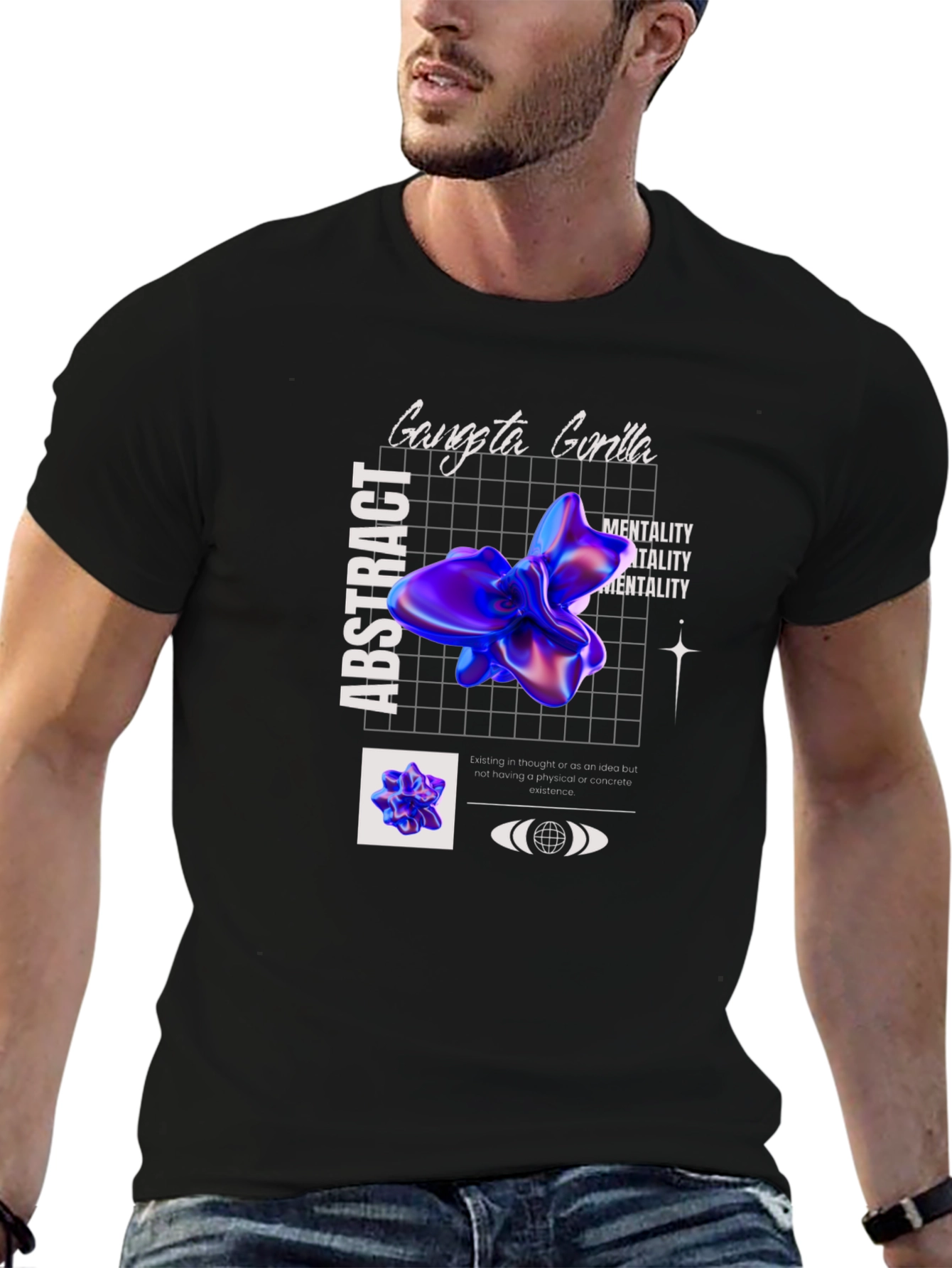 Abstract Gorilla Graphic Tee - Modern Design T-Shirt