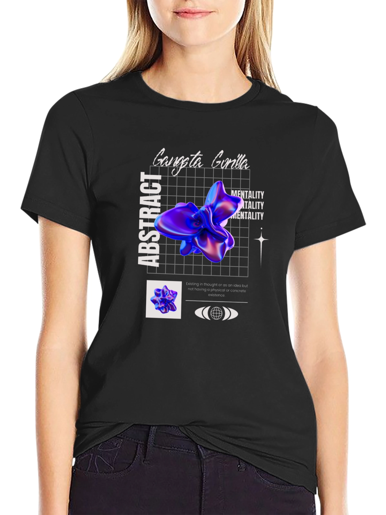 Abstract Gorilla Graphic Tee - Modern Design T-Shirt