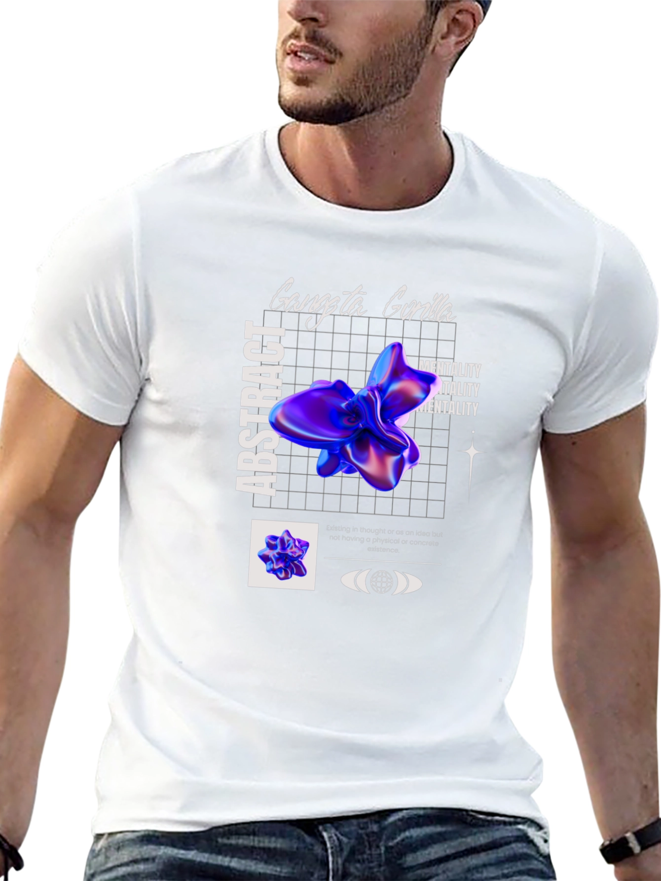Abstract Gorilla Graphic Tee - Modern Design T-Shirt