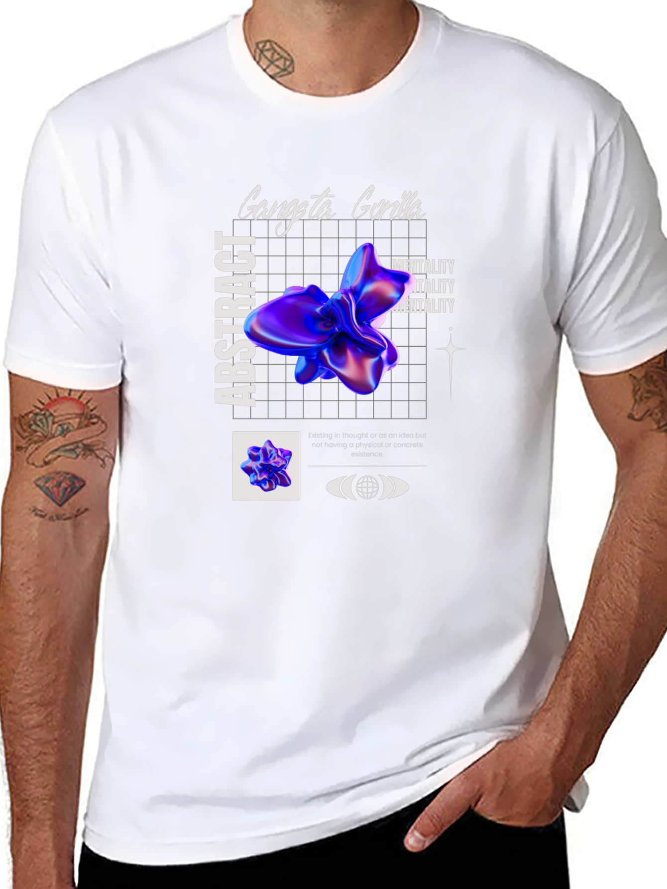 Abstract Gorilla Graphic Tee - Modern Design T-Shirt