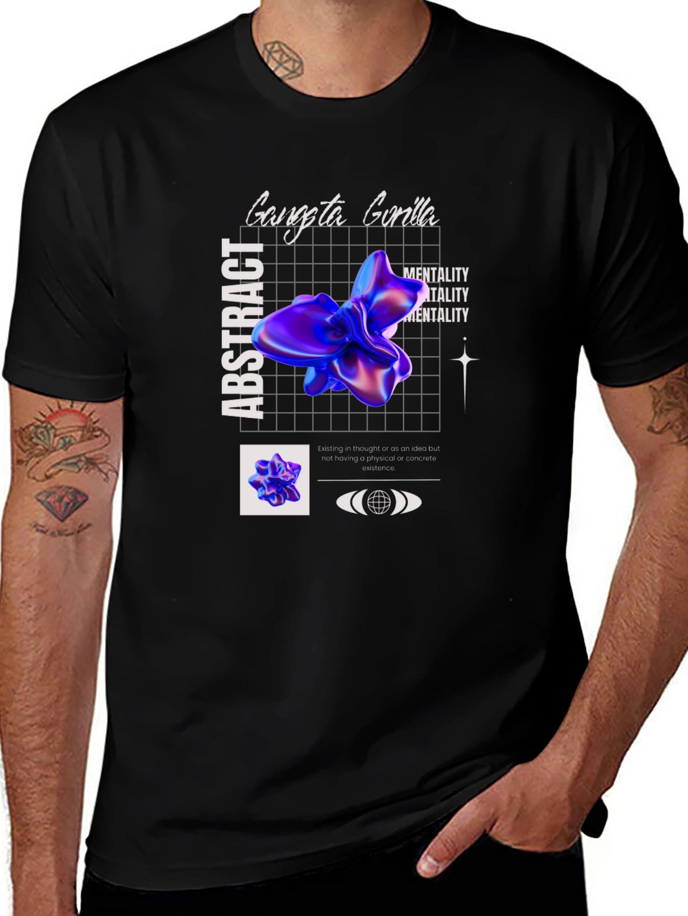 Abstract Gorilla Graphic Tee - Modern Design T-Shirt
