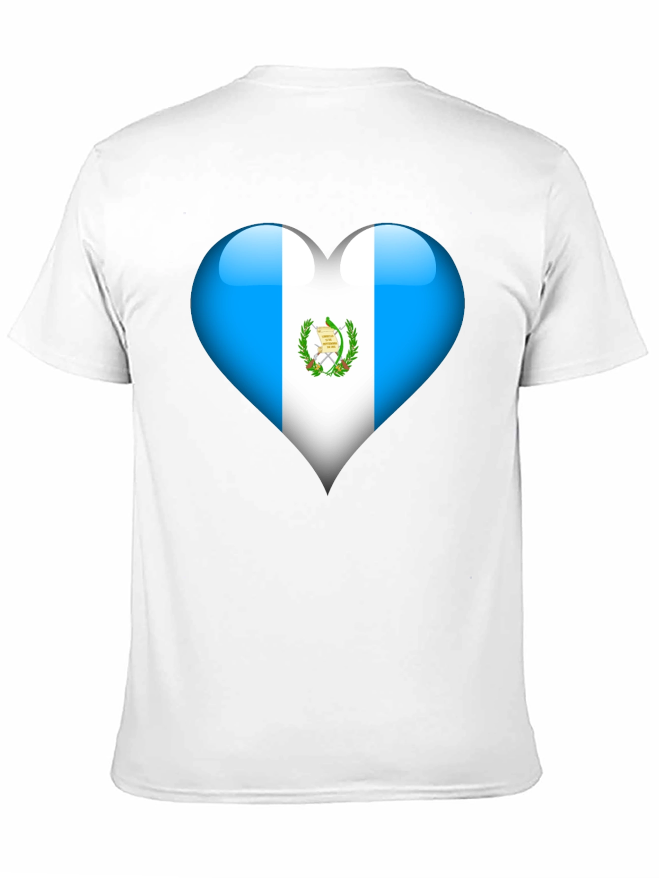 Guatemala Flag Heart T-Shirt - Black