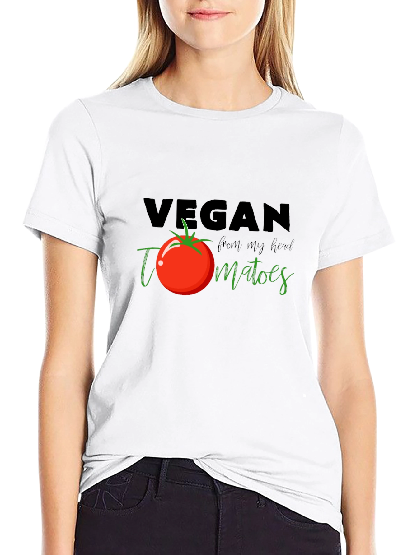 Vegan Tomato T-Shirt - Fresh From My Head Tee