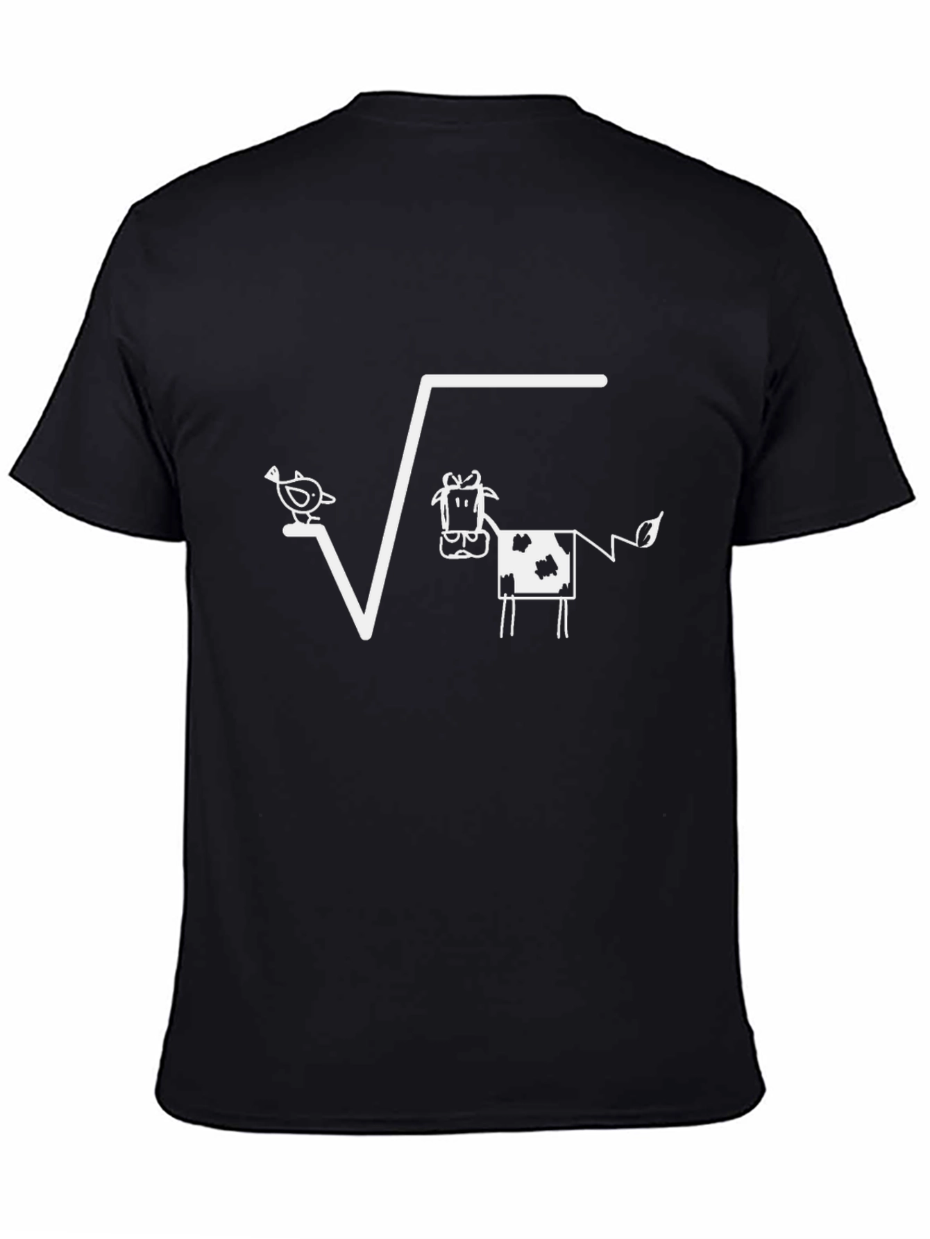 Funny Math Pun T-Shirt: Square Root of Chicken Cow!