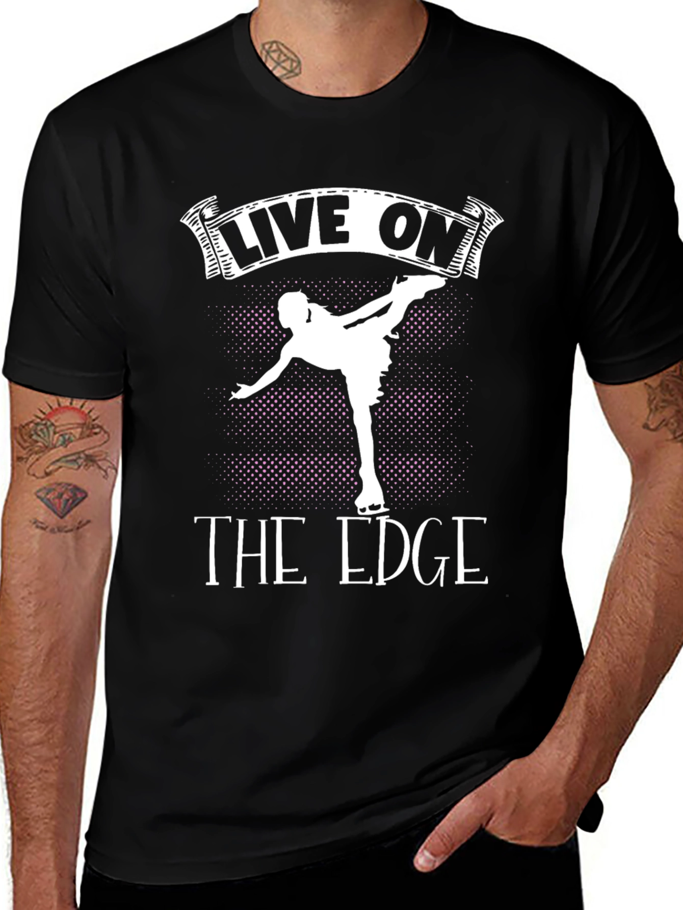 Live On The Edge Figure Skating T-Shirt