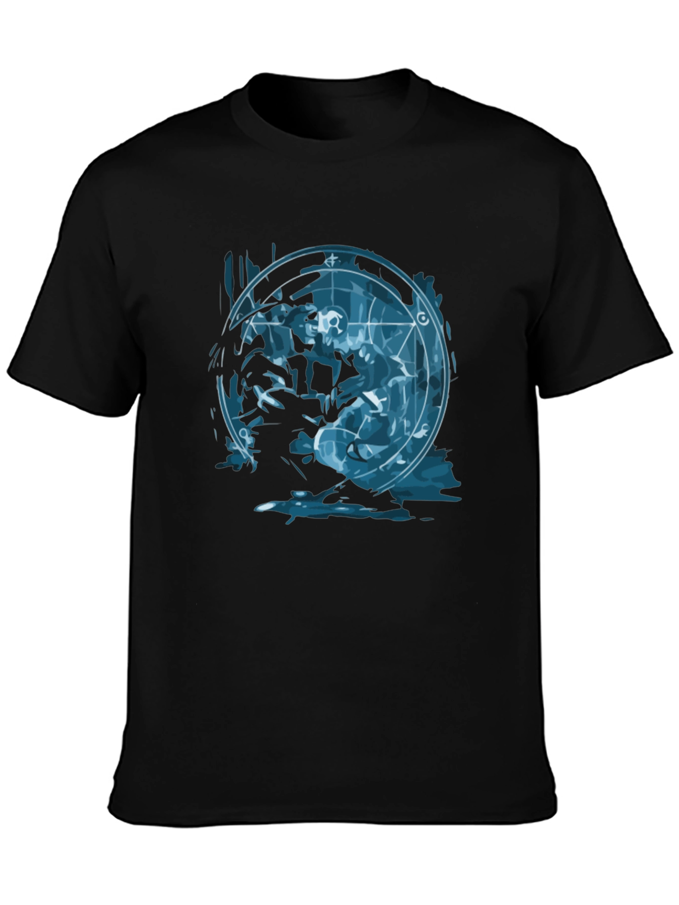 Alchemy Circle Graphic Tee - Black Cotton T-Shirt