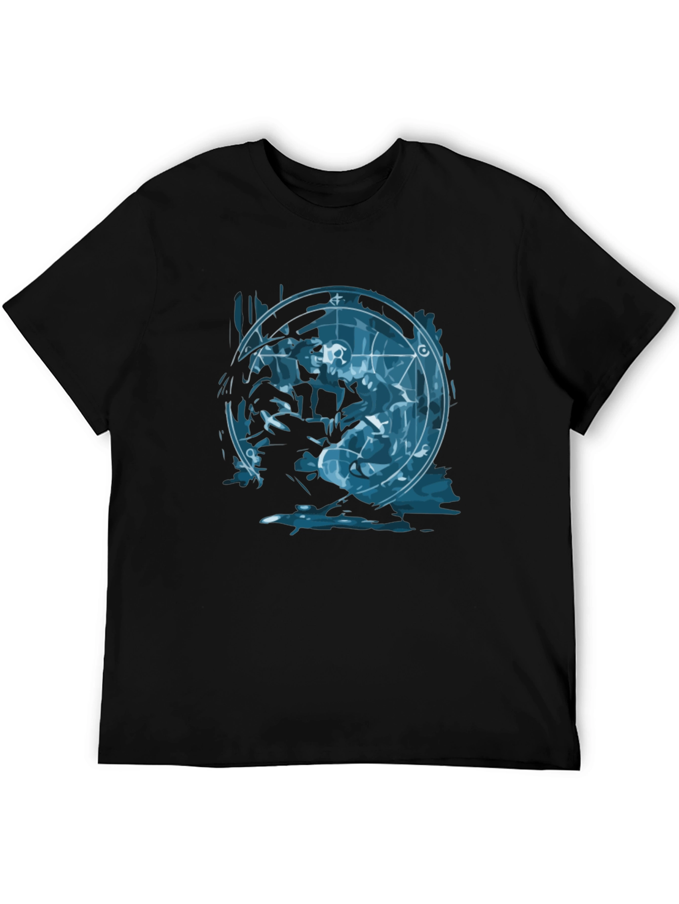 Alchemy Circle Graphic Tee - Black Cotton T-Shirt