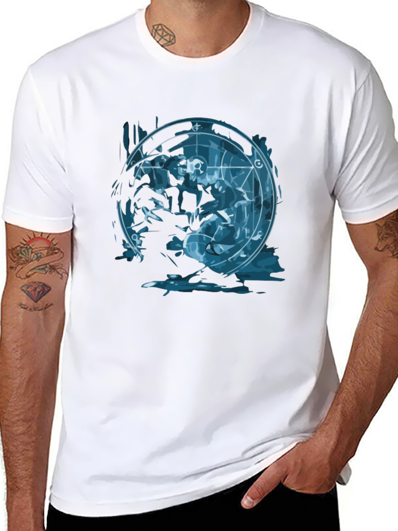 Alchemy Circle Graphic Tee - Black Cotton T-Shirt