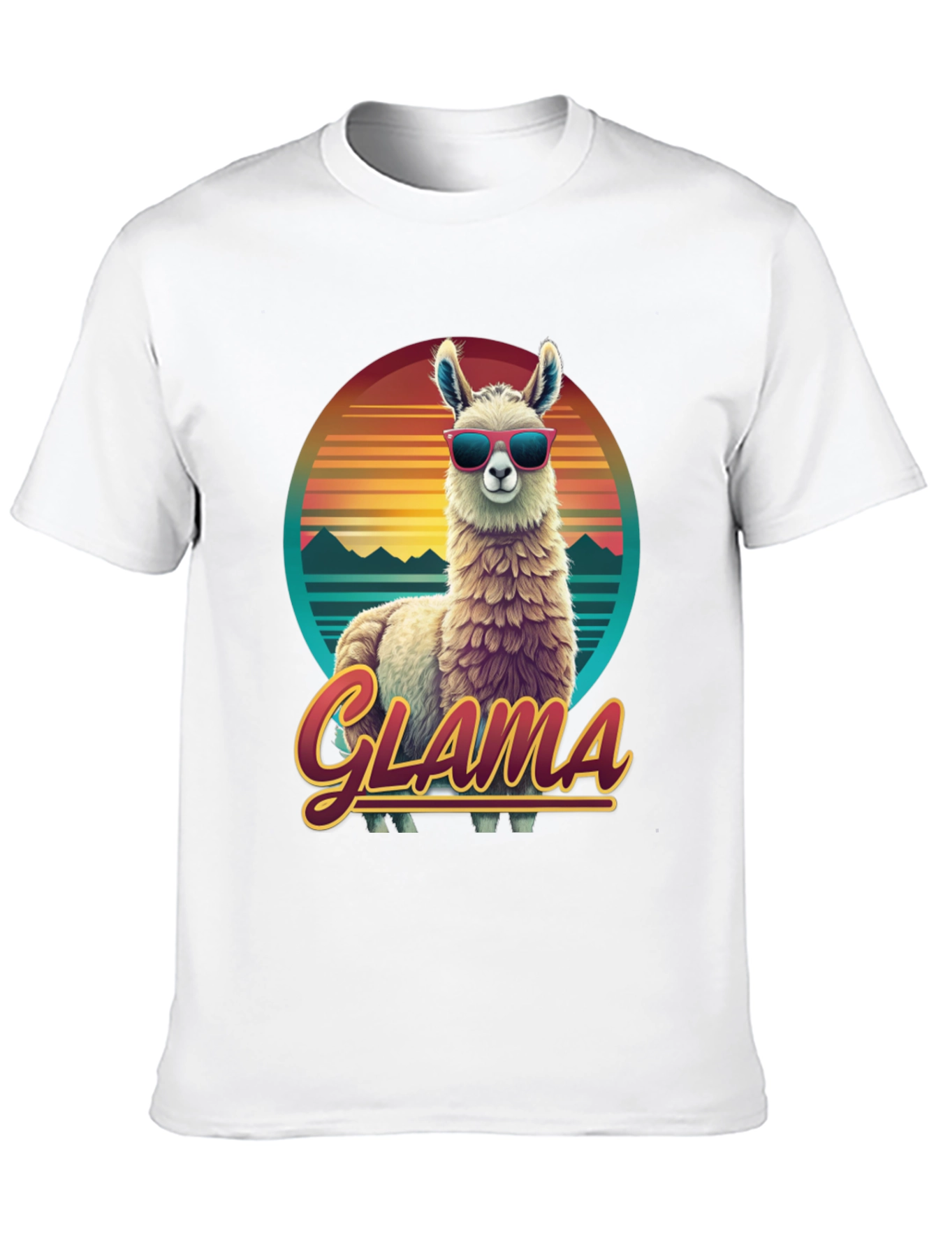 Glamorous Llama Retro T-Shirt
