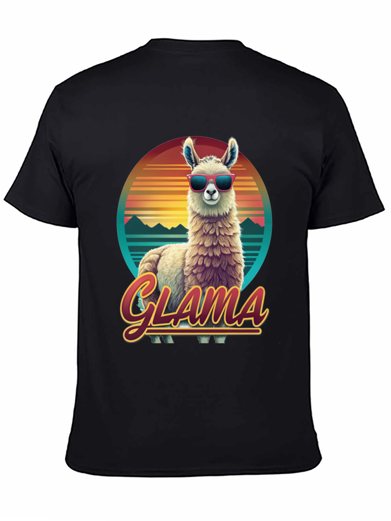 Glamorous Llama Retro T-Shirt