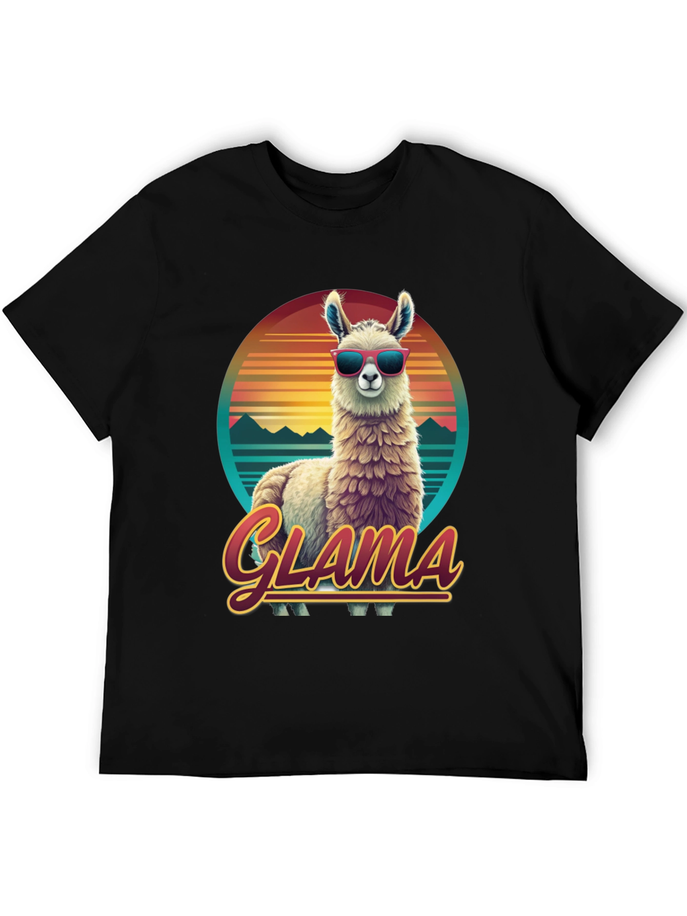 Glamorous Llama Retro T-Shirt