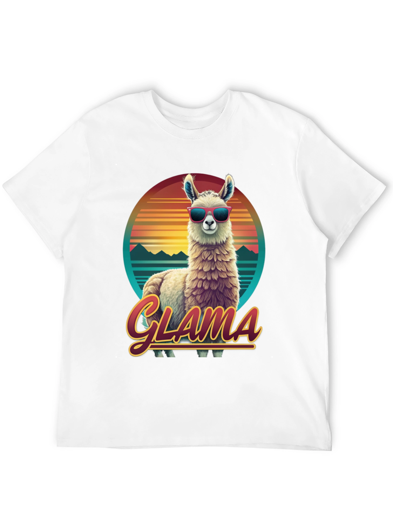 Glamorous Llama Retro T-Shirt