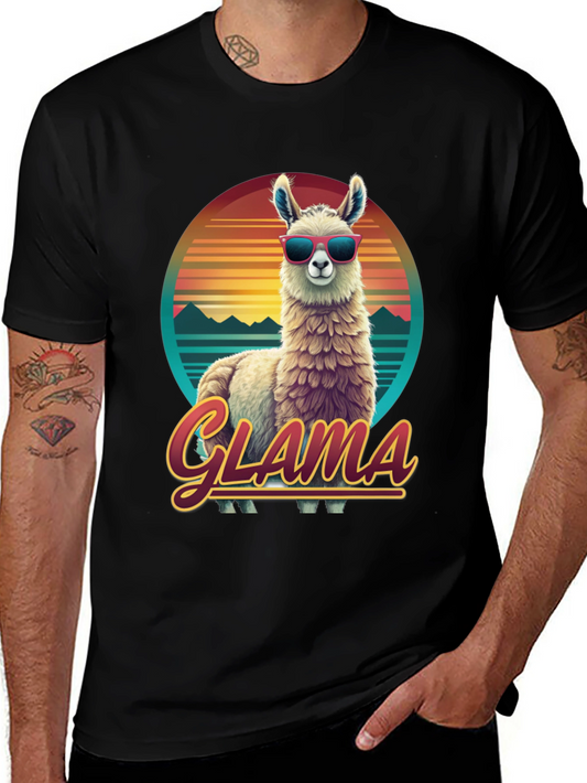 Glamorous Llama Retro T-Shirt