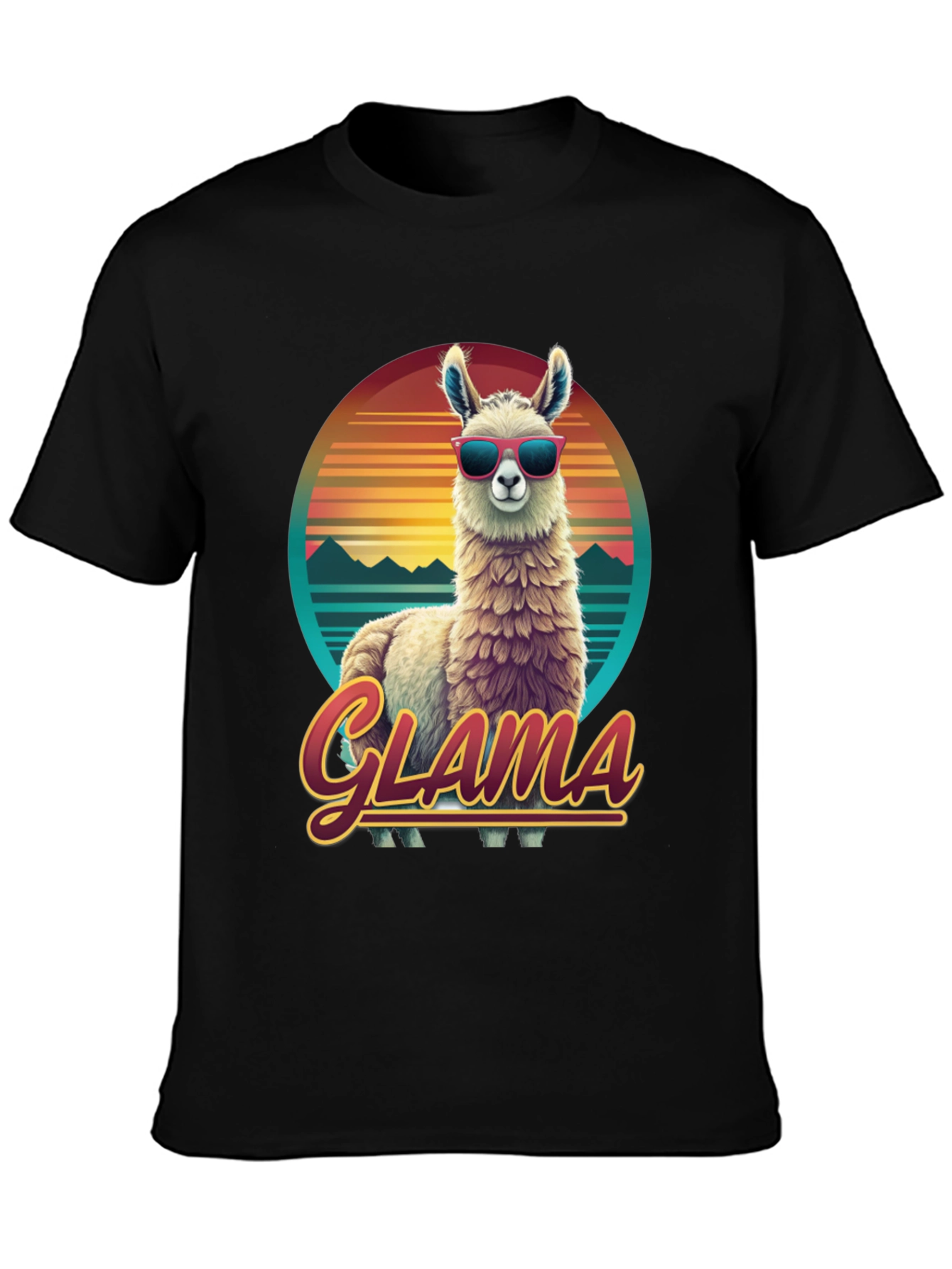 Glamorous Llama Retro T-Shirt