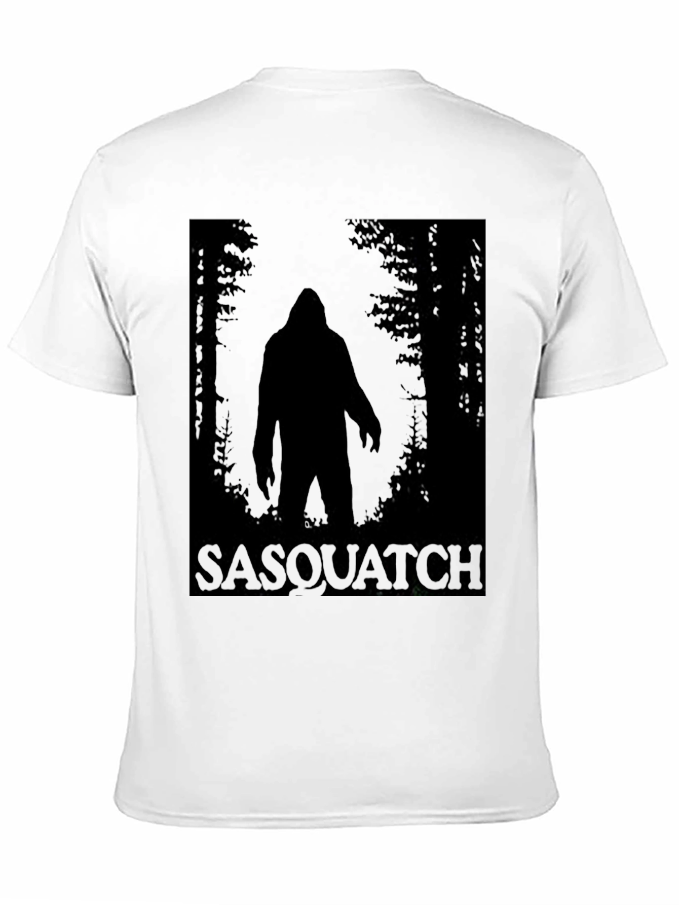 Sasquatch Silhouette Graphic T-Shirt - Black