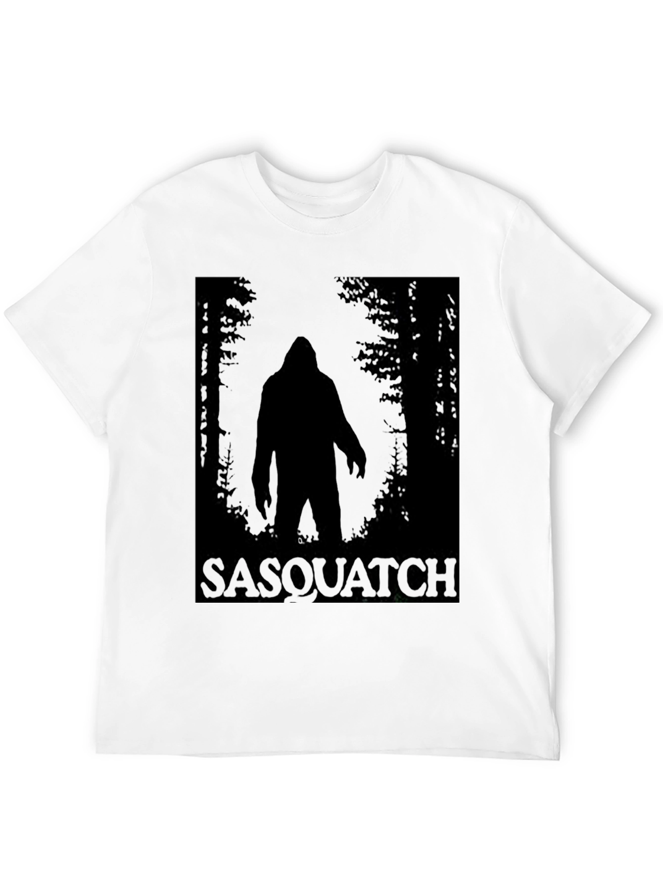 Sasquatch Silhouette Graphic T-Shirt - Black