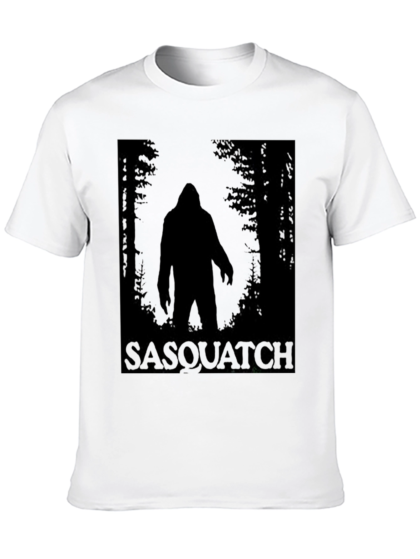 Sasquatch Silhouette Graphic T-Shirt - Black