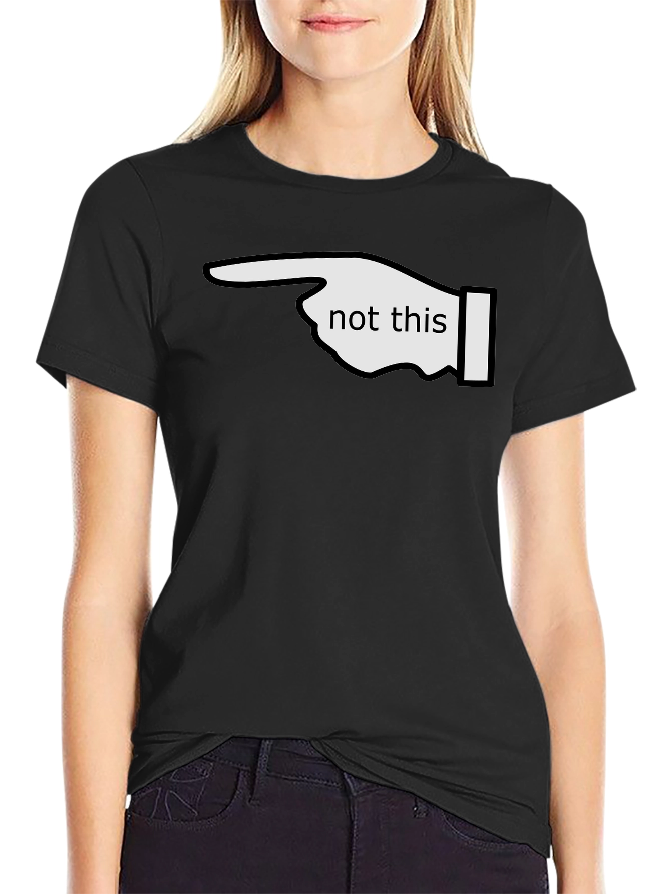 Not This Funny Graphic T-Shirt - Black Casual Tee