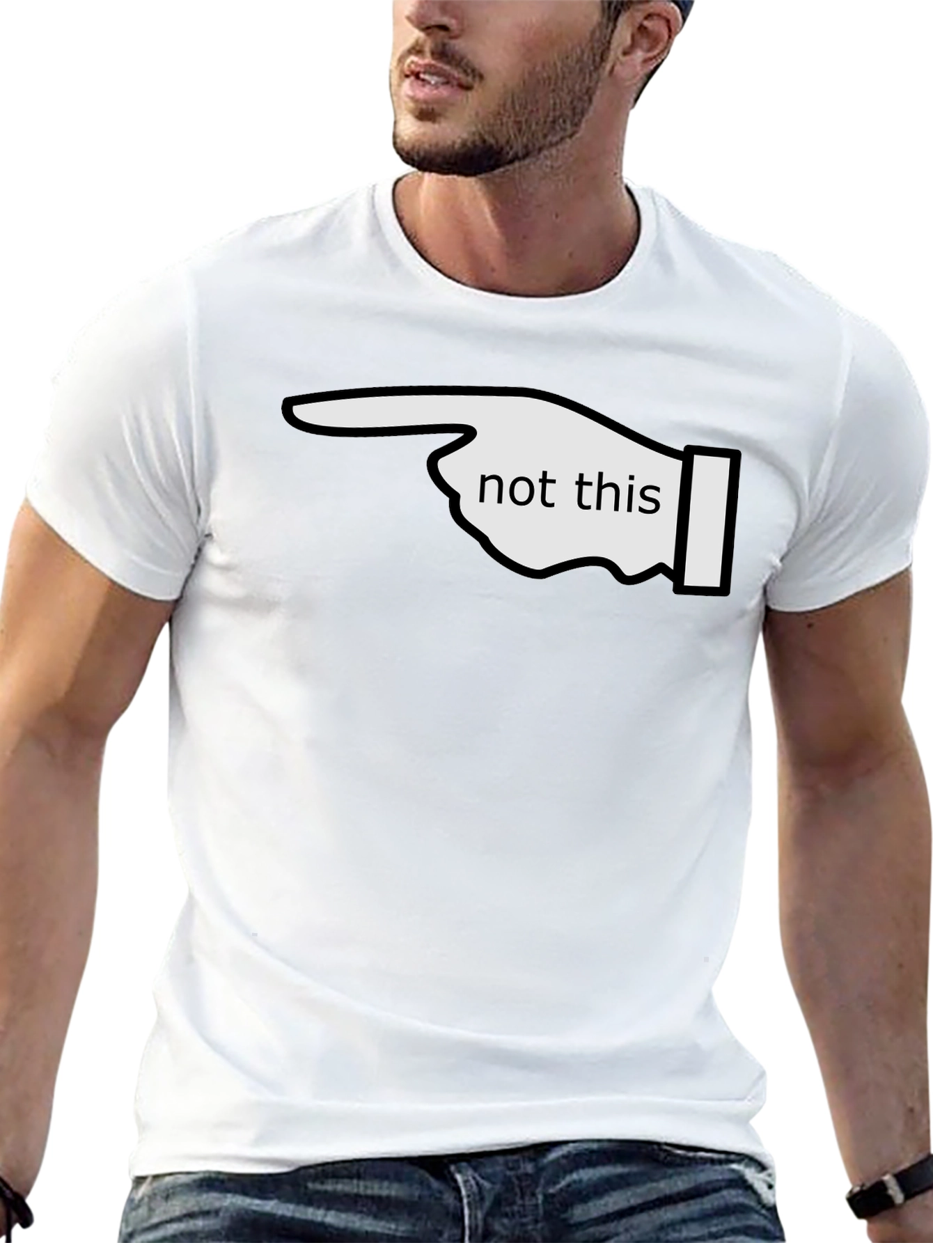 Not This Funny Graphic T-Shirt - Black Casual Tee