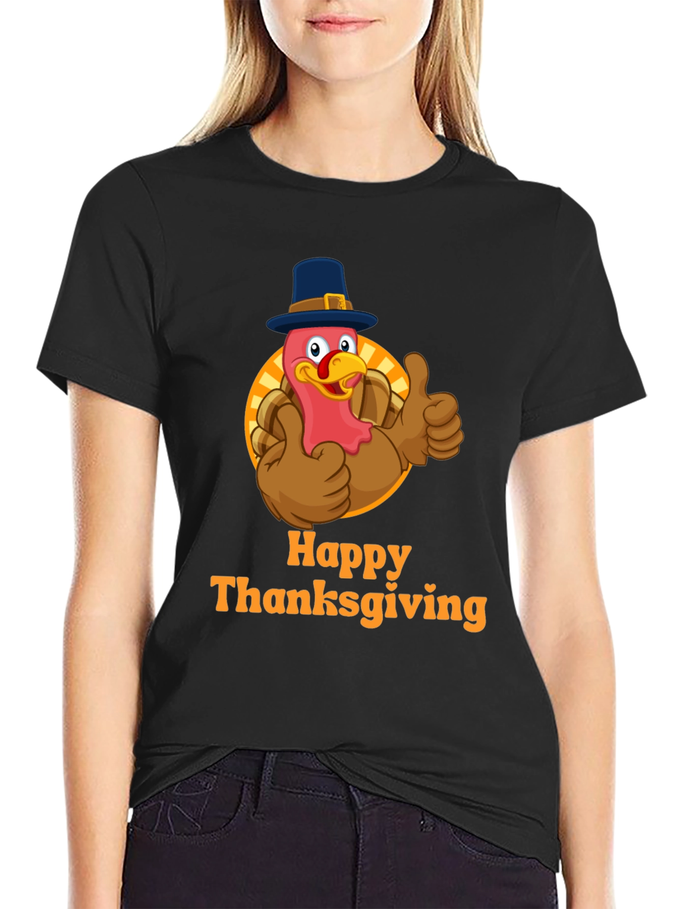 Happy Thanksgiving Turkey Graphic Tee