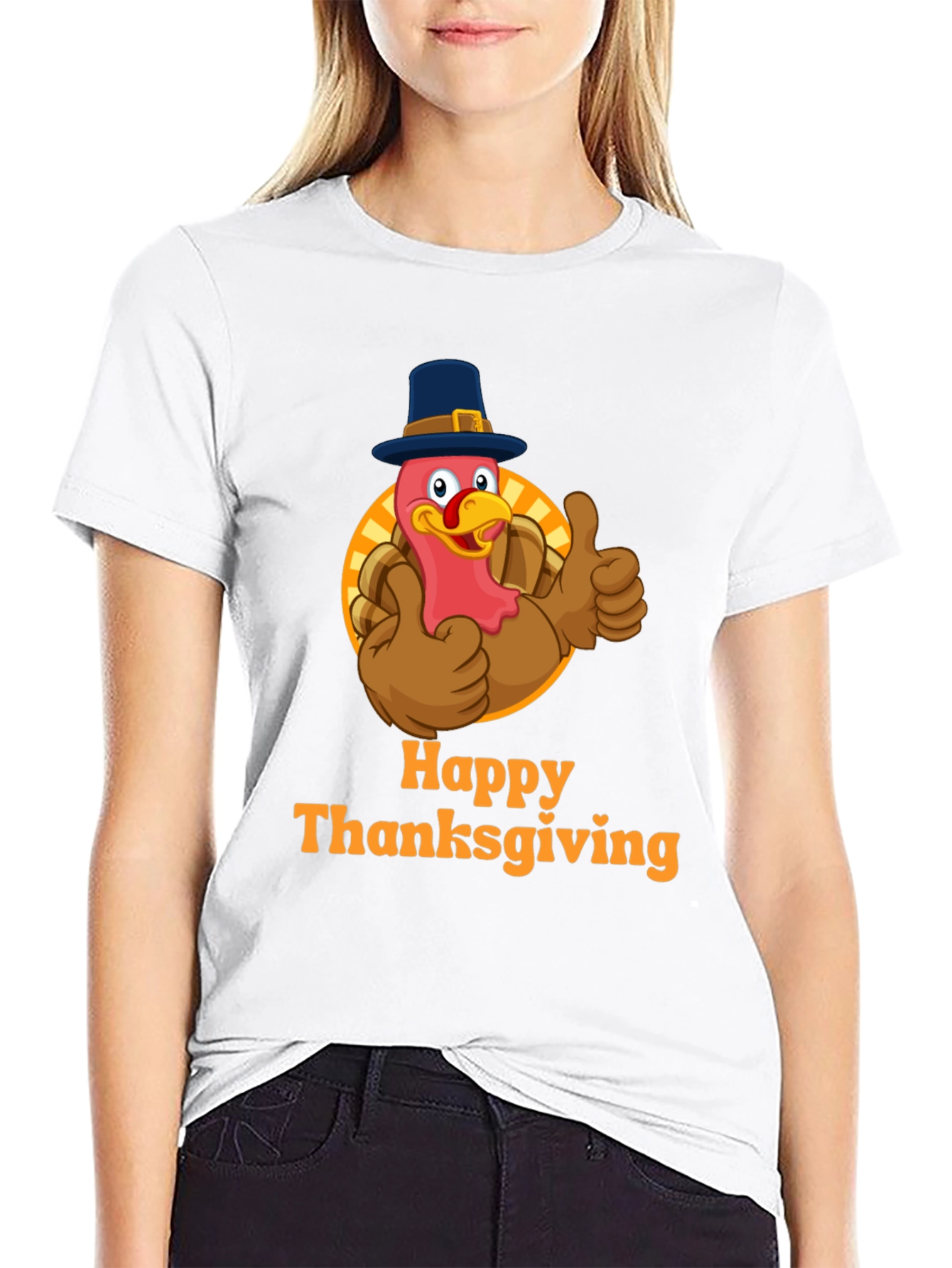 Happy Thanksgiving Turkey Graphic Tee