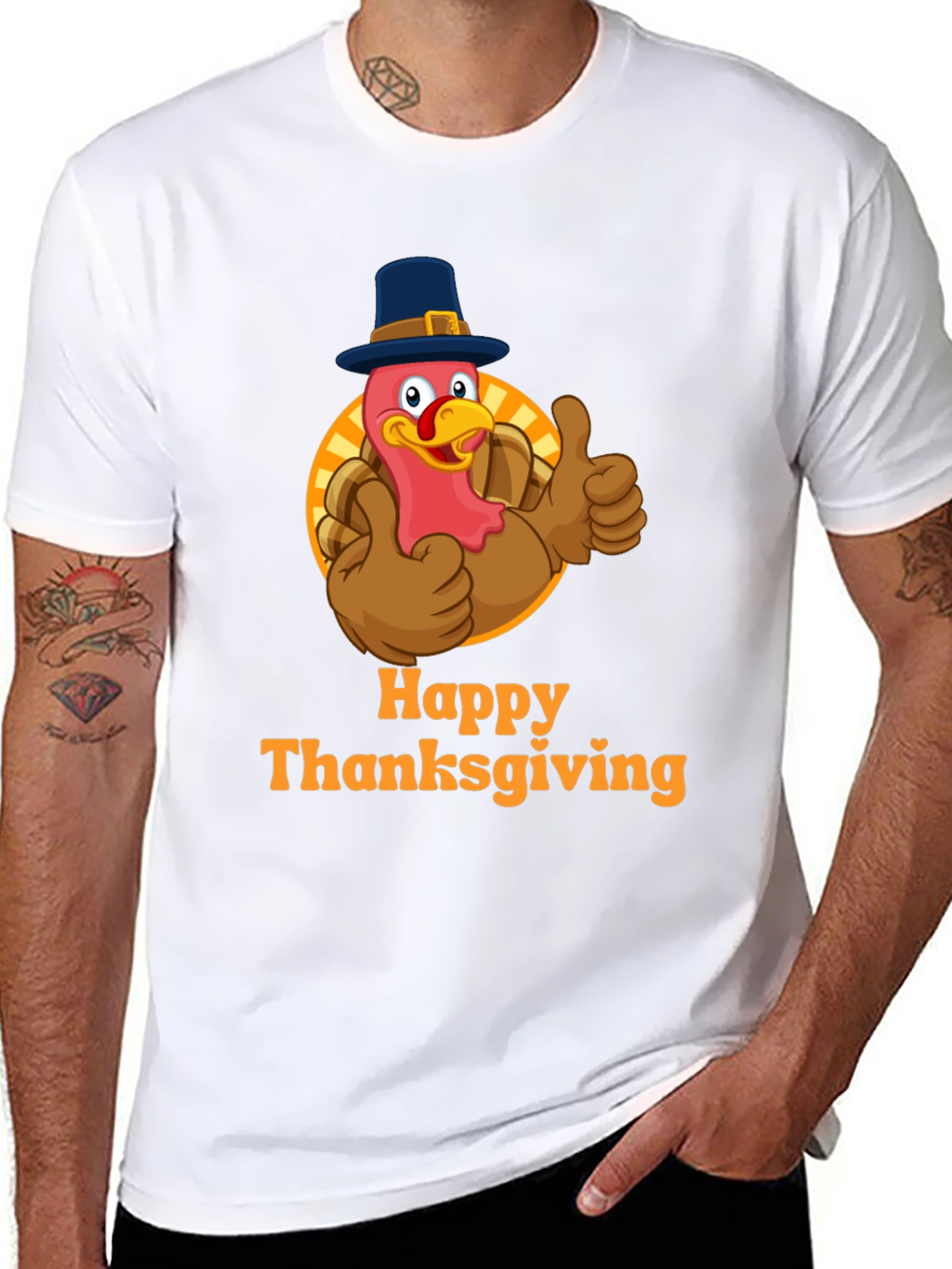 Happy Thanksgiving Turkey Graphic Tee