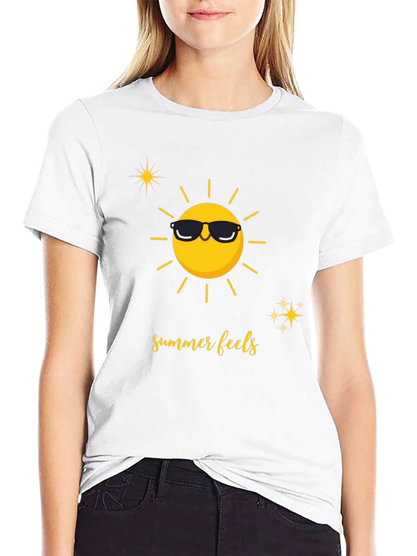 Summer Feels Graphic Tee - Unisex Black T-Shirt