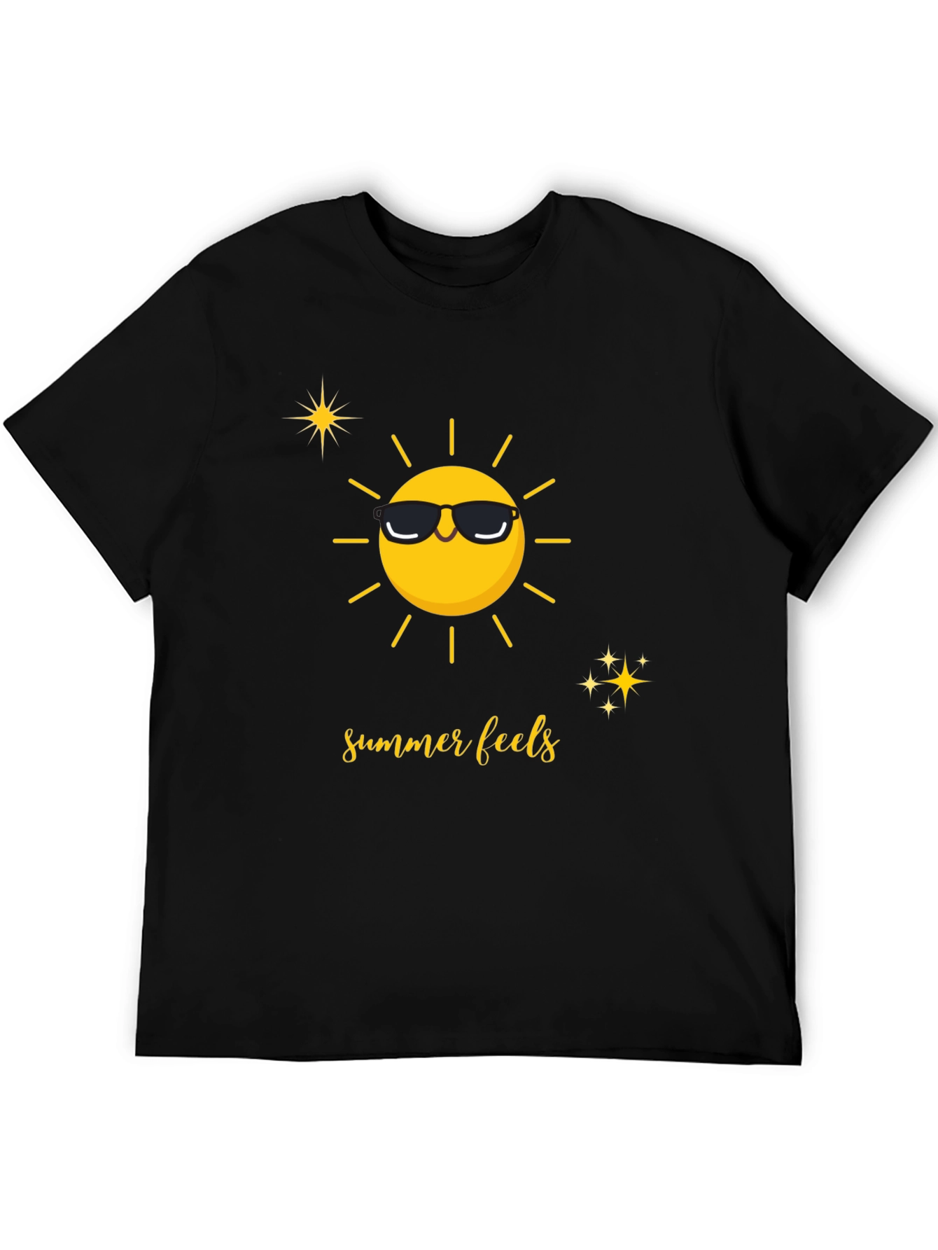 Summer Feels Graphic Tee - Unisex Black T-Shirt