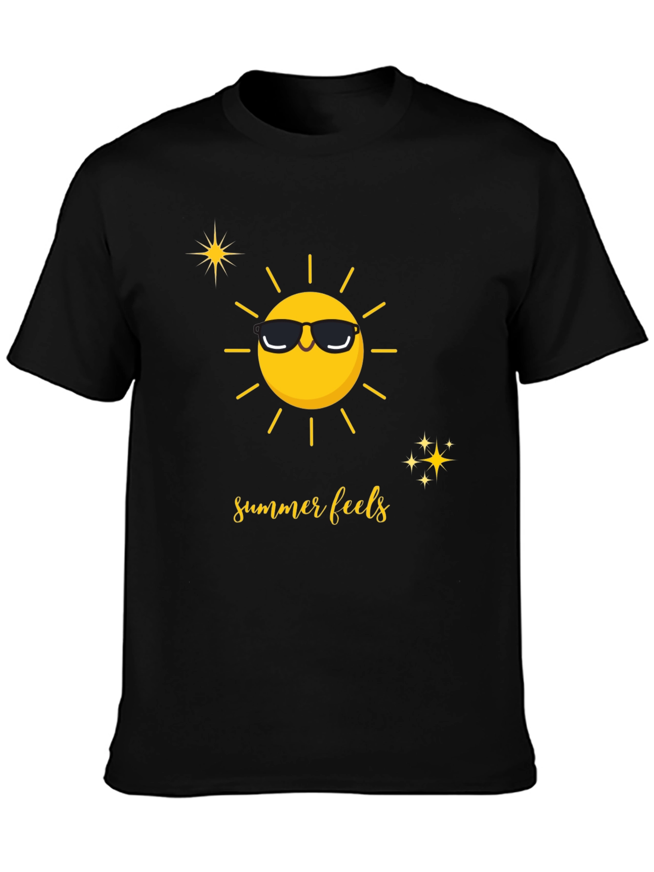 Summer Feels Graphic Tee - Unisex Black T-Shirt