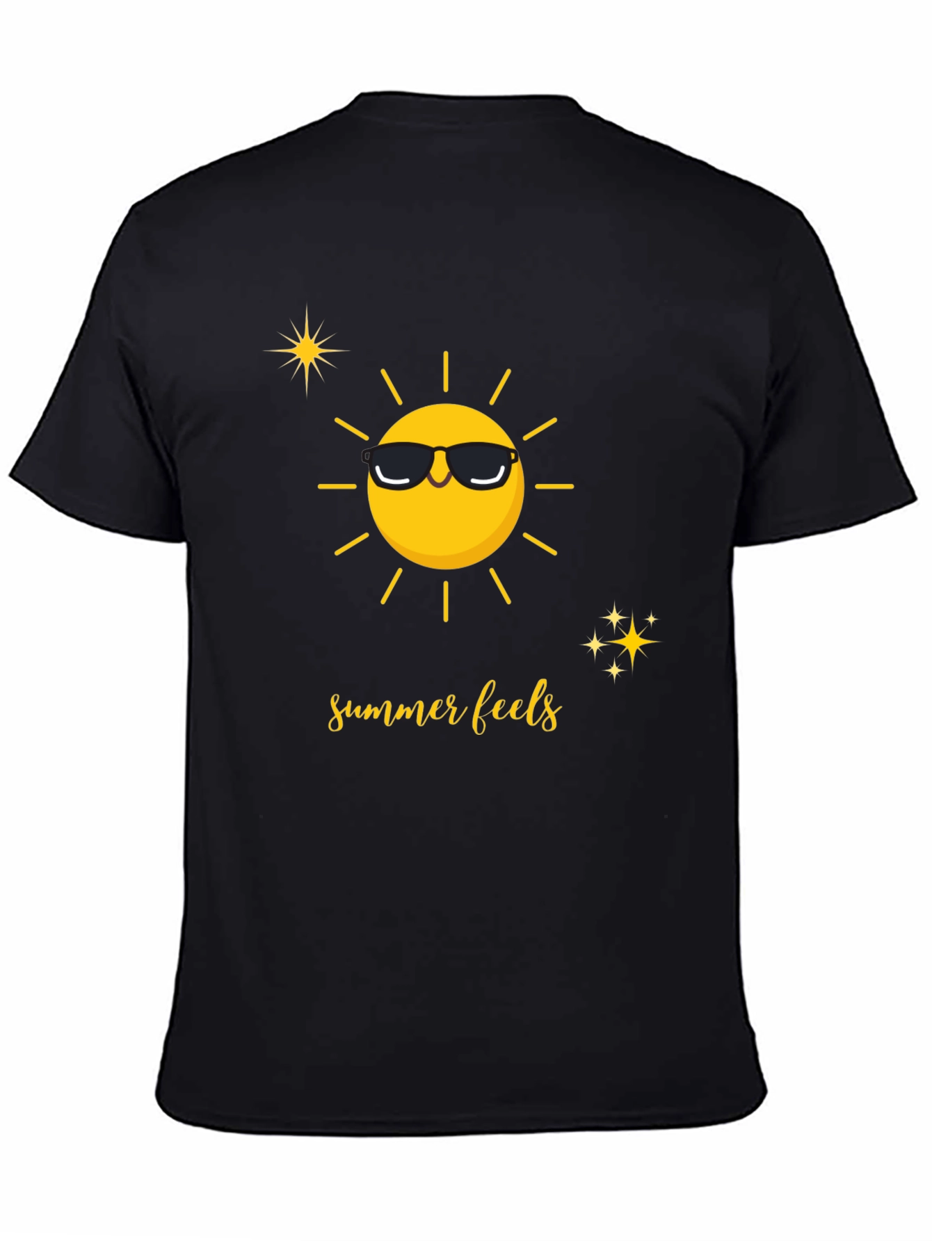 Summer Feels Graphic Tee - Unisex Black T-Shirt